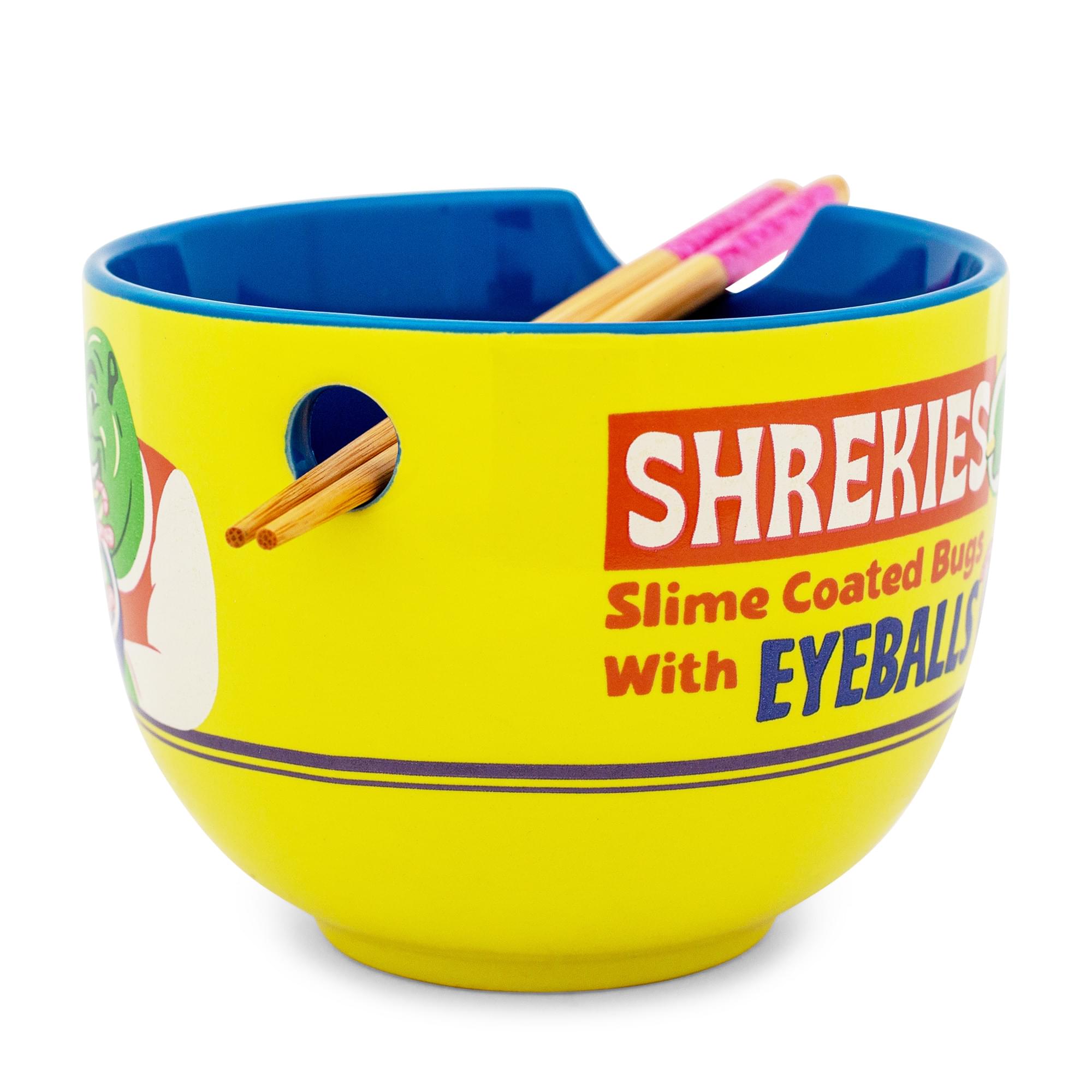 Shrek-Inspired Ramen Bowl & Chopstick Set with Shrekies Eyeballs Design