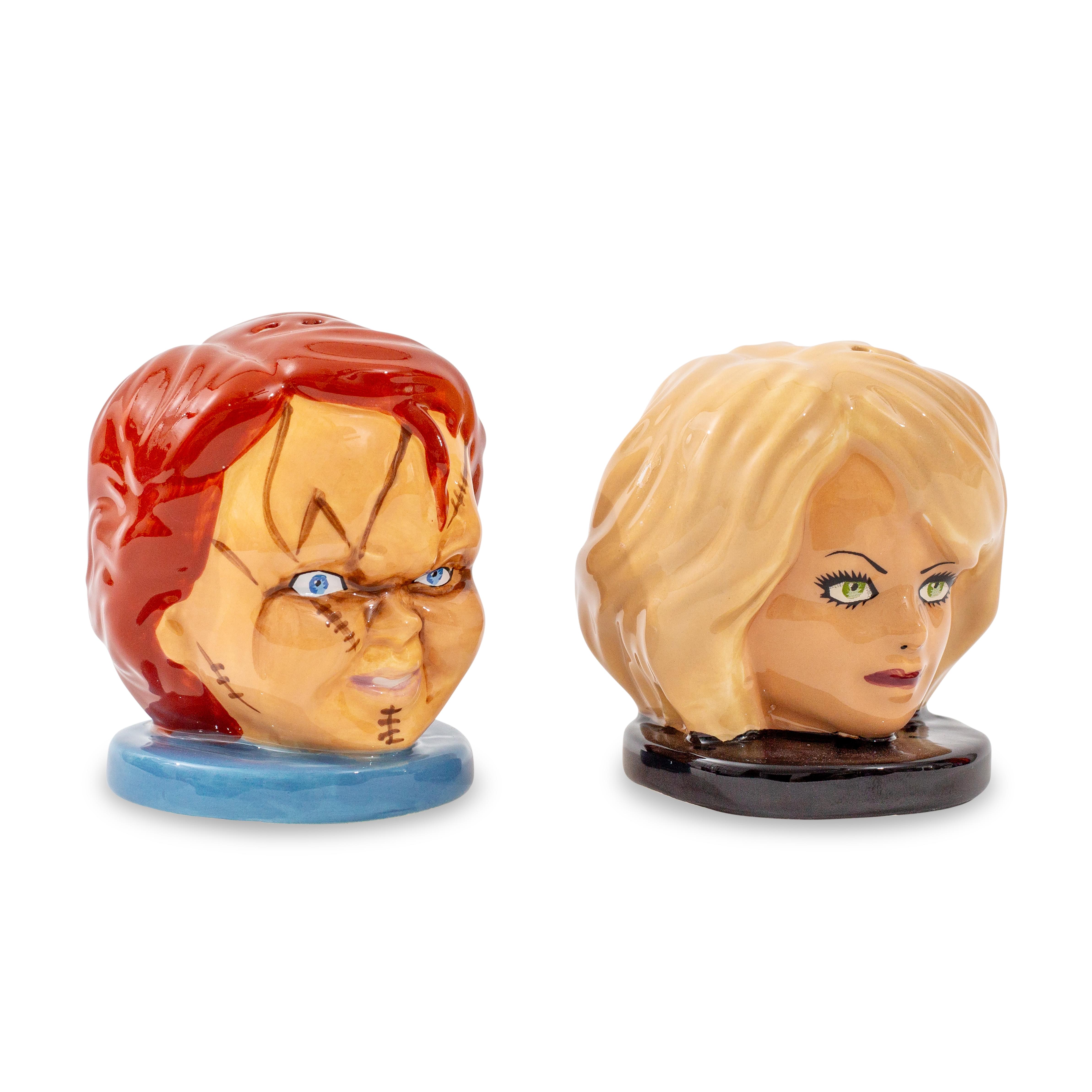 Chucky & Tiffany Ceramic Salt & Pepper Shakers for Kids