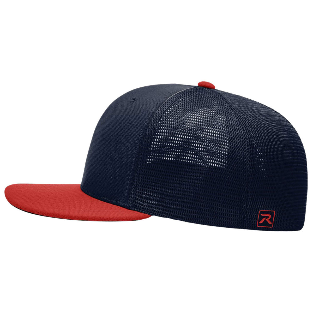 Show Your Spirit with the Navy/Red Richardson Pulse Mesh R-Flex Hat