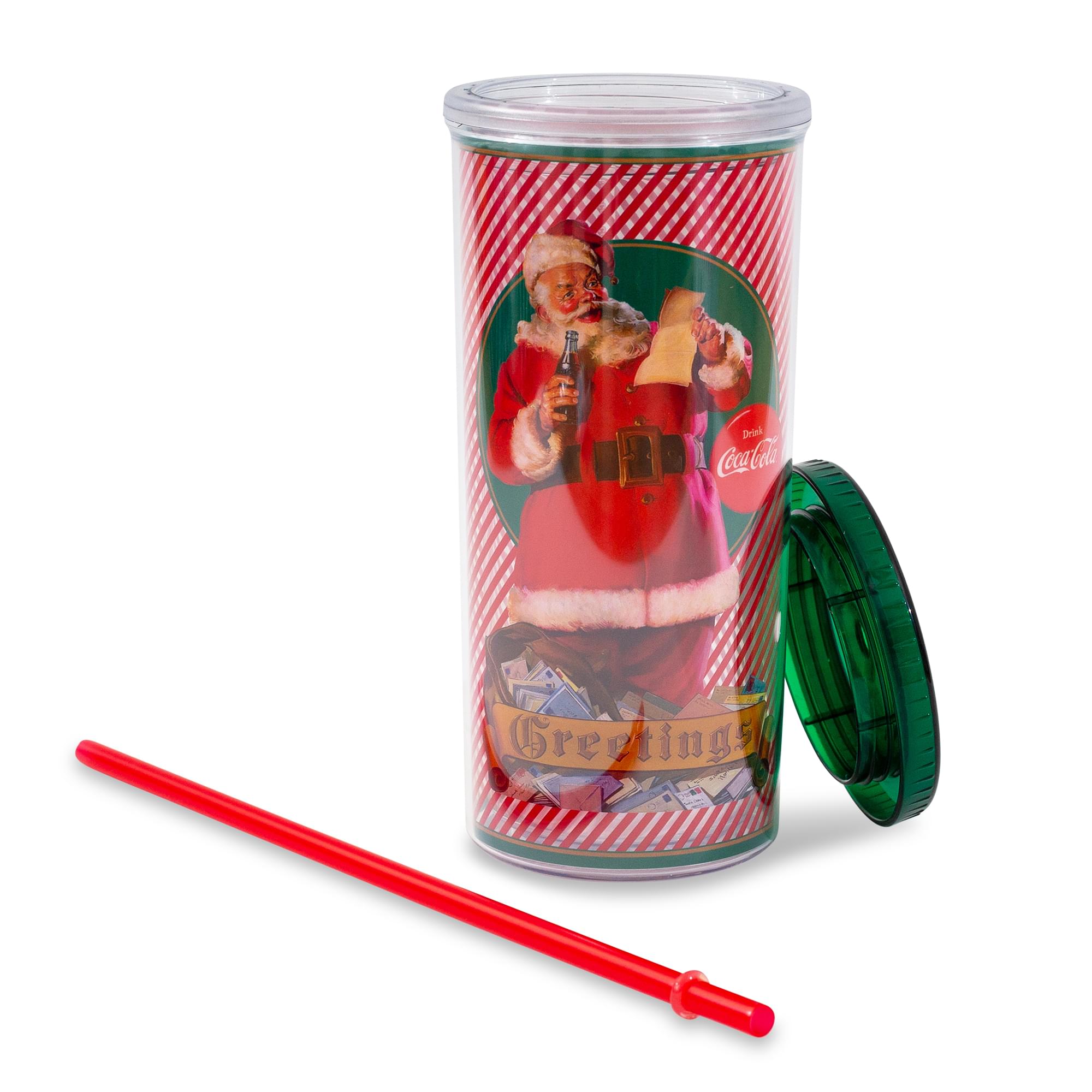 Coca-Cola Santa Claus Holiday Carnival Cup - 20 Ounce Joyful Sip