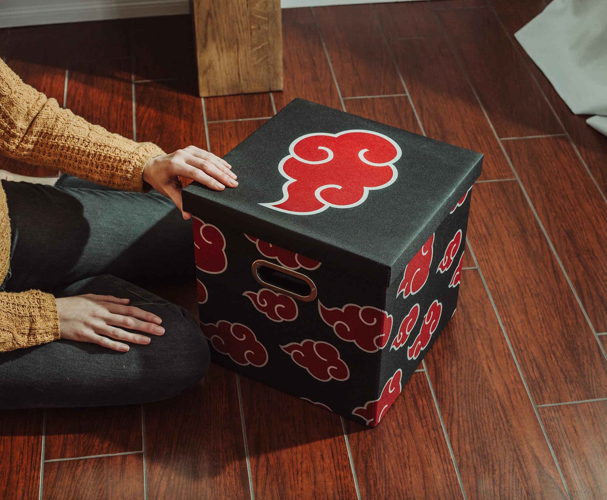 Naruto Shippuden Akatsuki-Inspired 13-Inch Storage Bin with Lid
