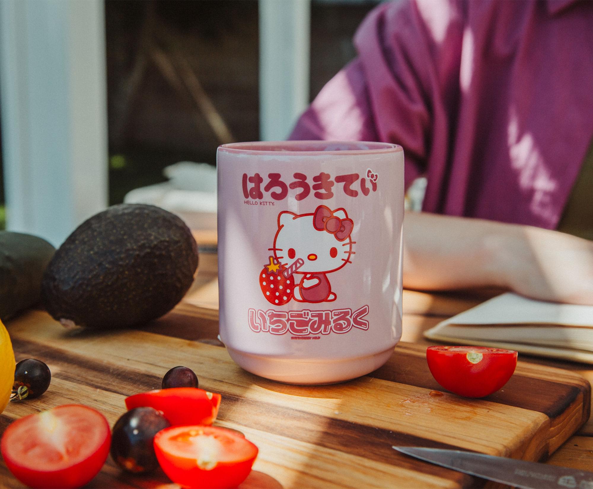 Sanrio Hello Kitty Strawberry Milk Asian Ceramic Delight Tea Cup - 9 Ounce
