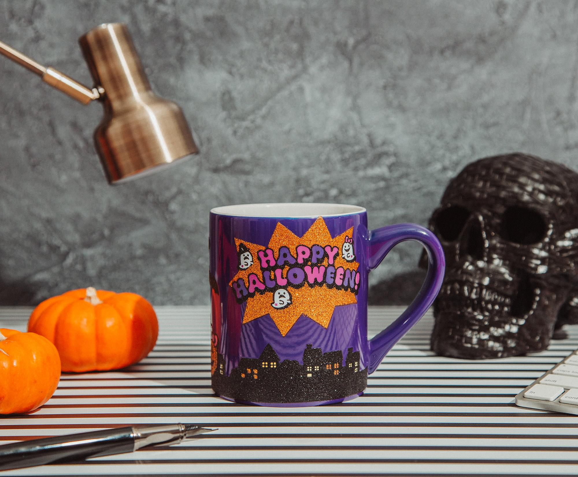 Sanrio Hello Kitty Halloween Ceramic Glitter Mug - 14 Oz