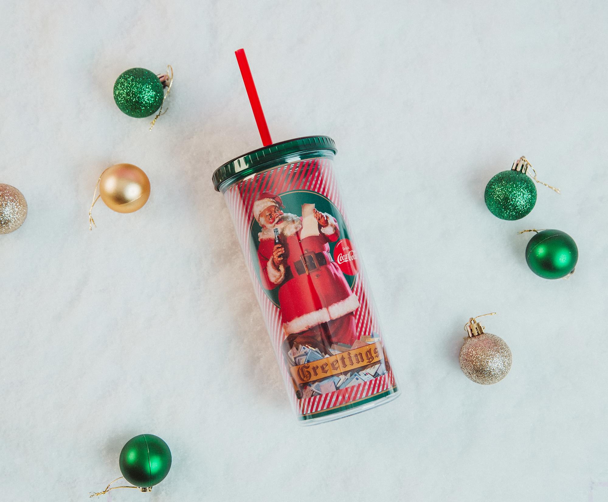 Coca-Cola Santa Claus Holiday Carnival Cup - 20 Ounce Joyful Sip
