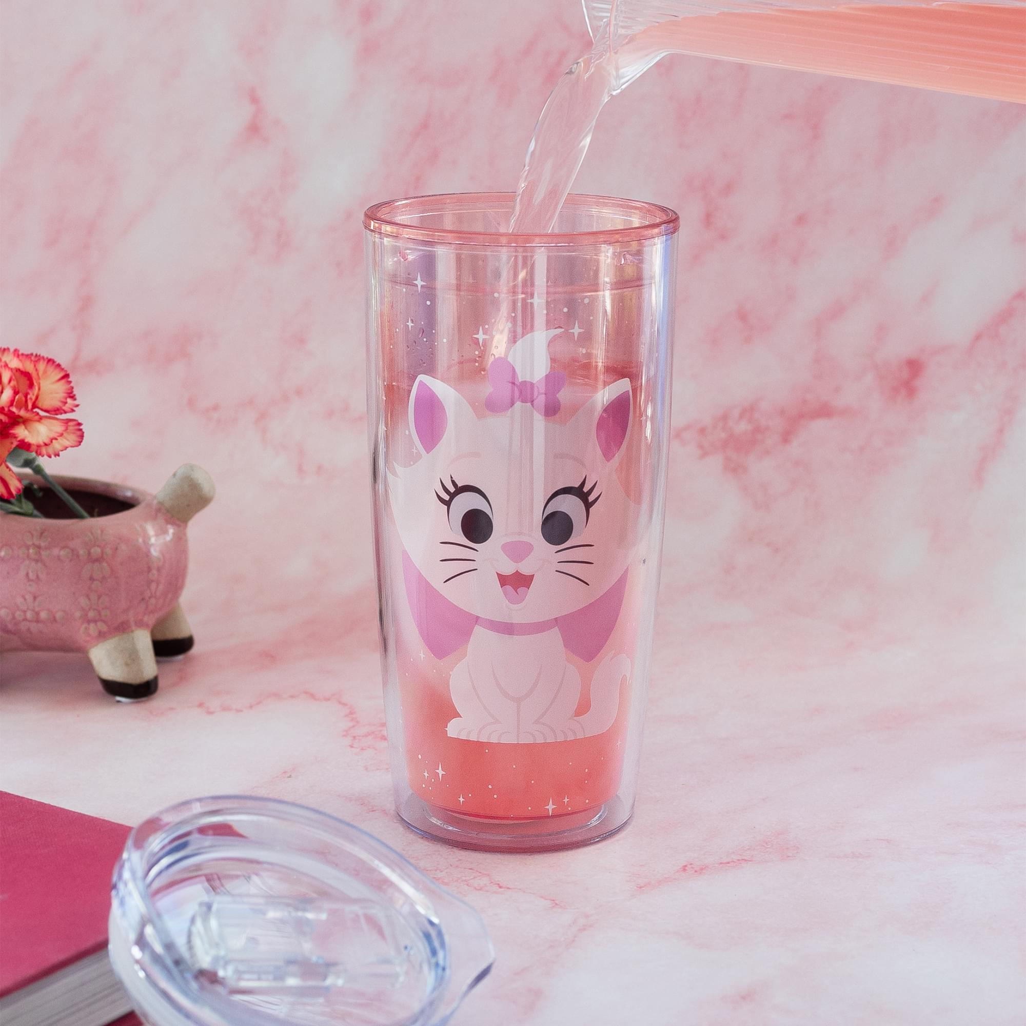 Disney 100 Marie The Aristocats Plastic Travel Tumbler - 20 Oz