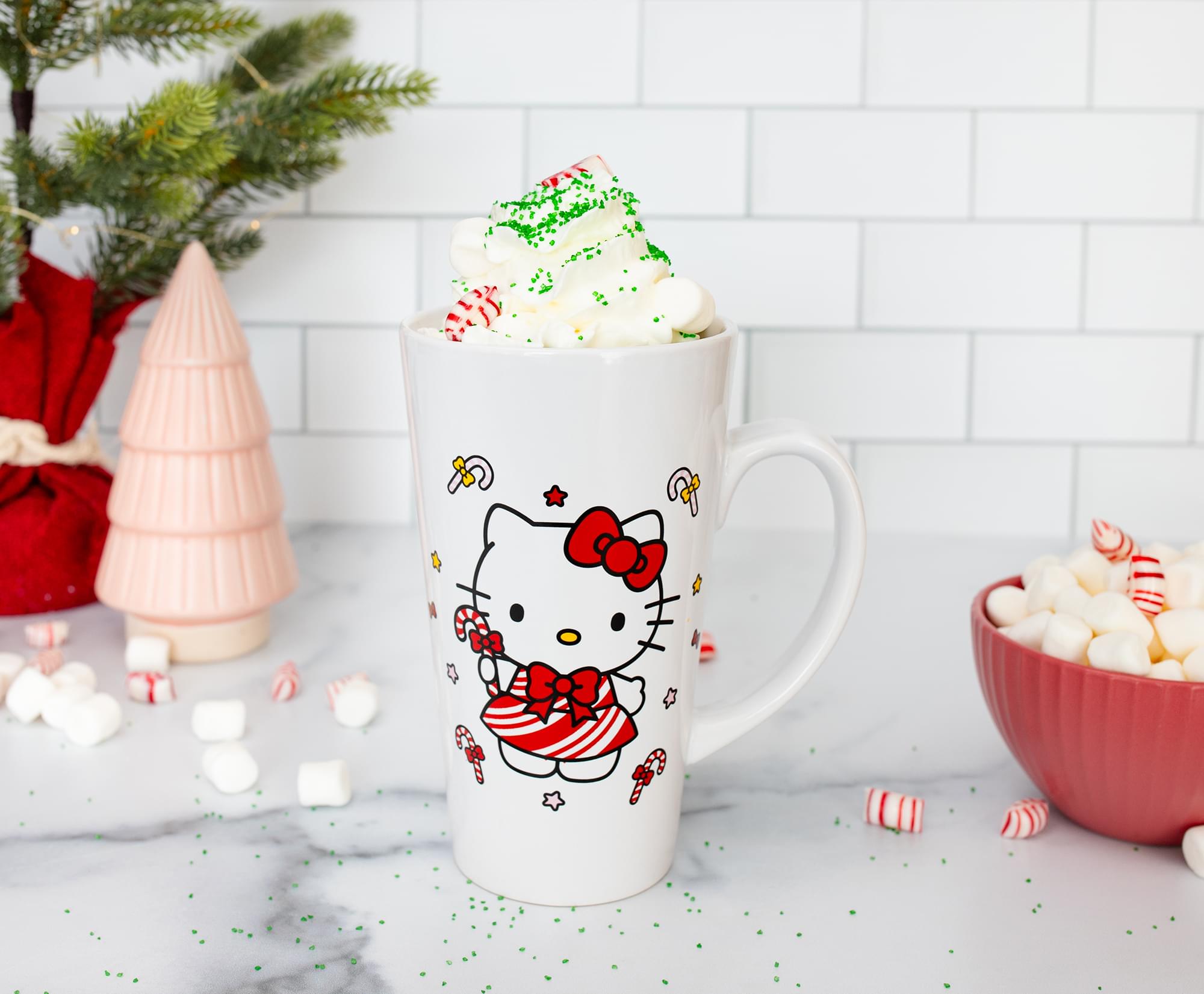 Sanrio Hello Kitty Holiday Ceramic Latte Mug - 16 Ounce
