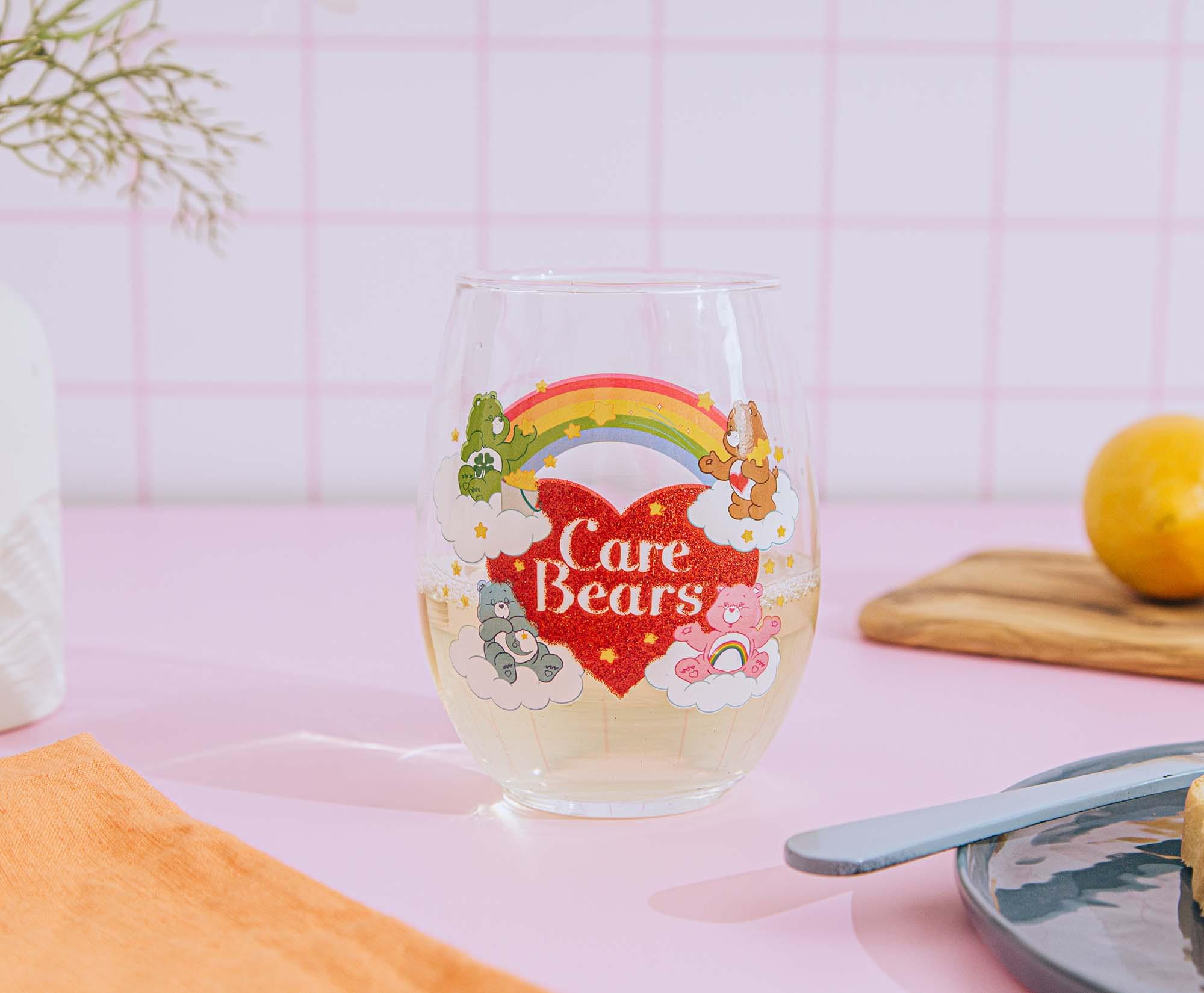 Care Bears Rainbow Heart Logo 20 - Ounce Stemless Wine Glass