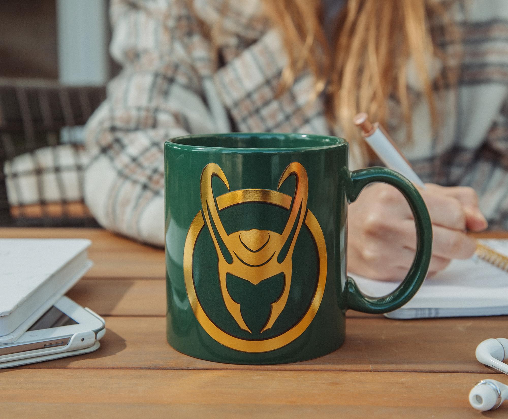 Loki-Inspired Foil Embossed Ceramic Mug - 20 Oz