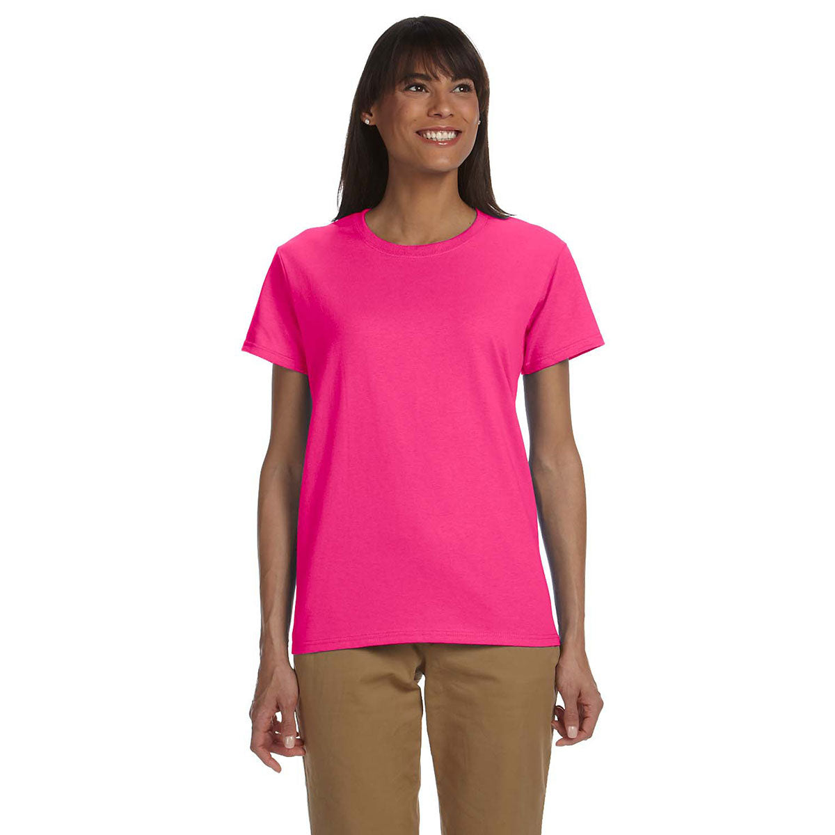 Gildan Women's Ultra Cotton 6 oz. Heliconia T-Shirt - Ideal for Charity Event Giveaways
