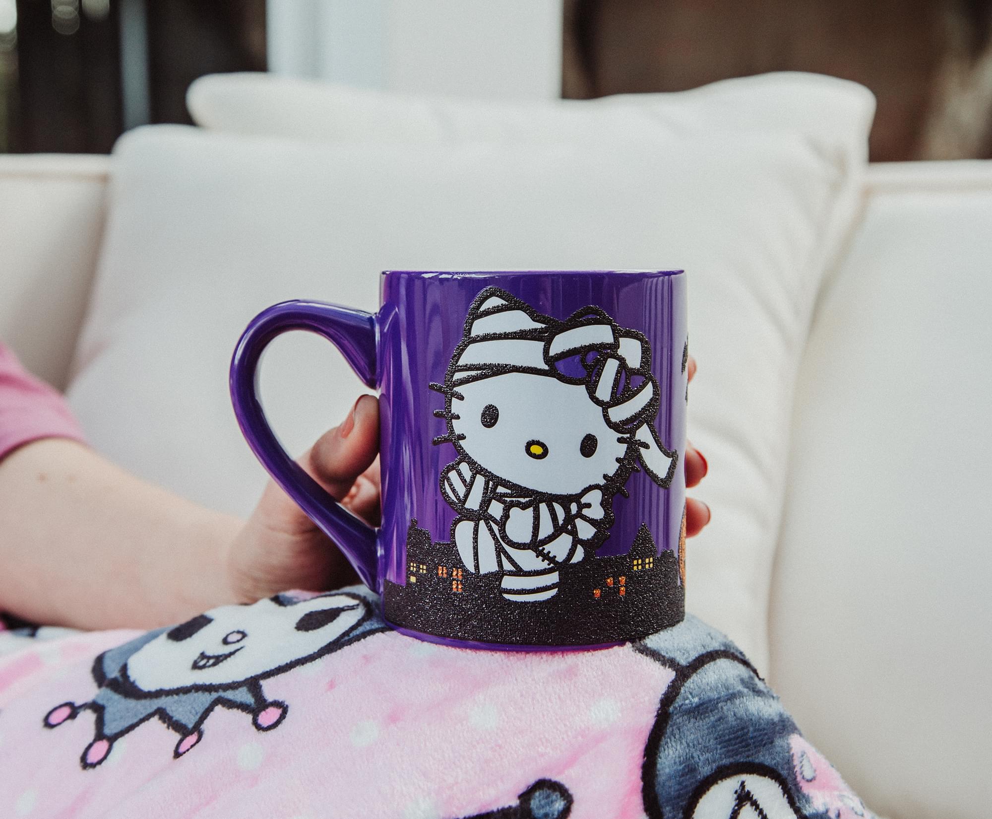 Sanrio Hello Kitty Halloween Ceramic Glitter Mug - 14 Oz