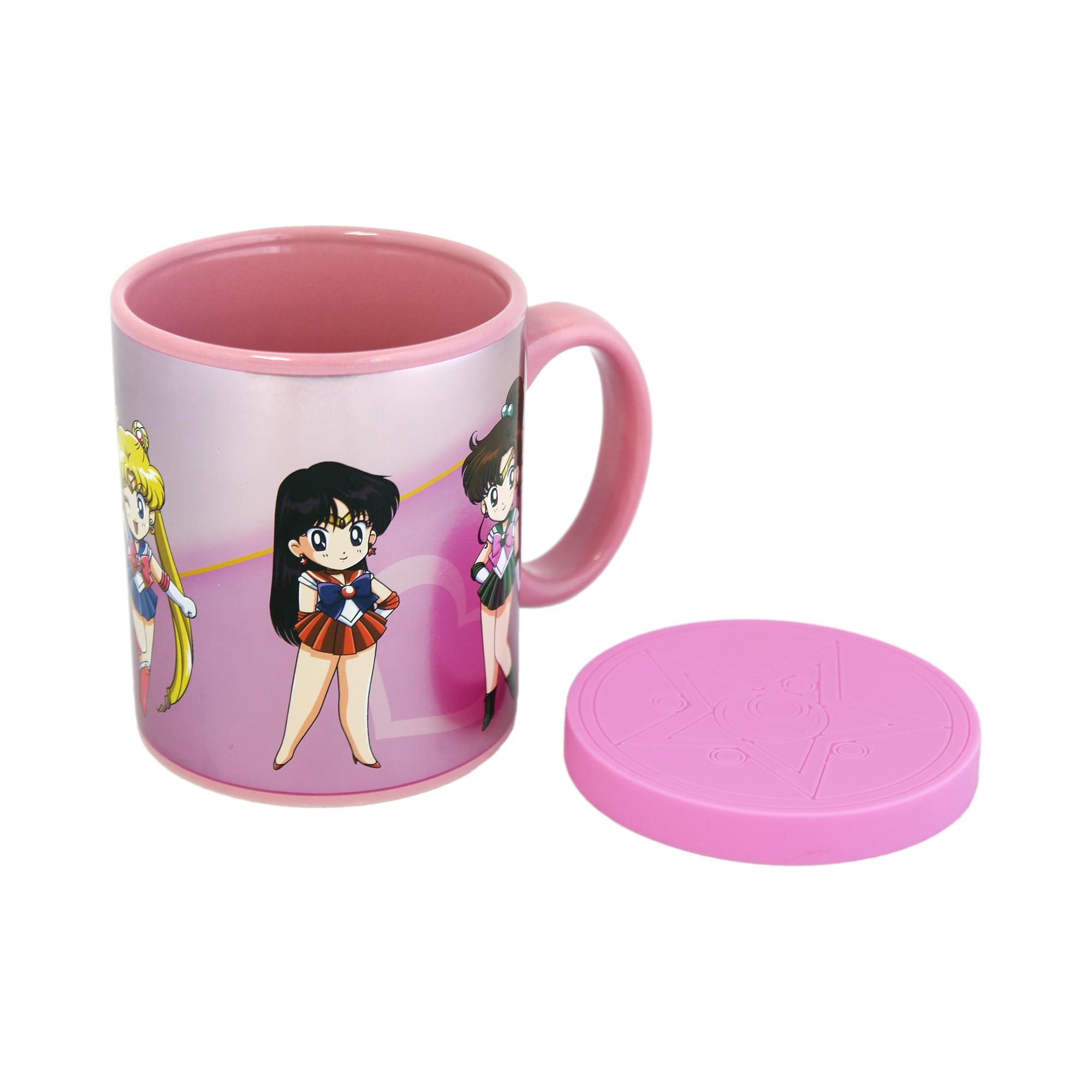 Chic Sailor Moon-Inspired 16 Ounce Ceramic Mug with Lid