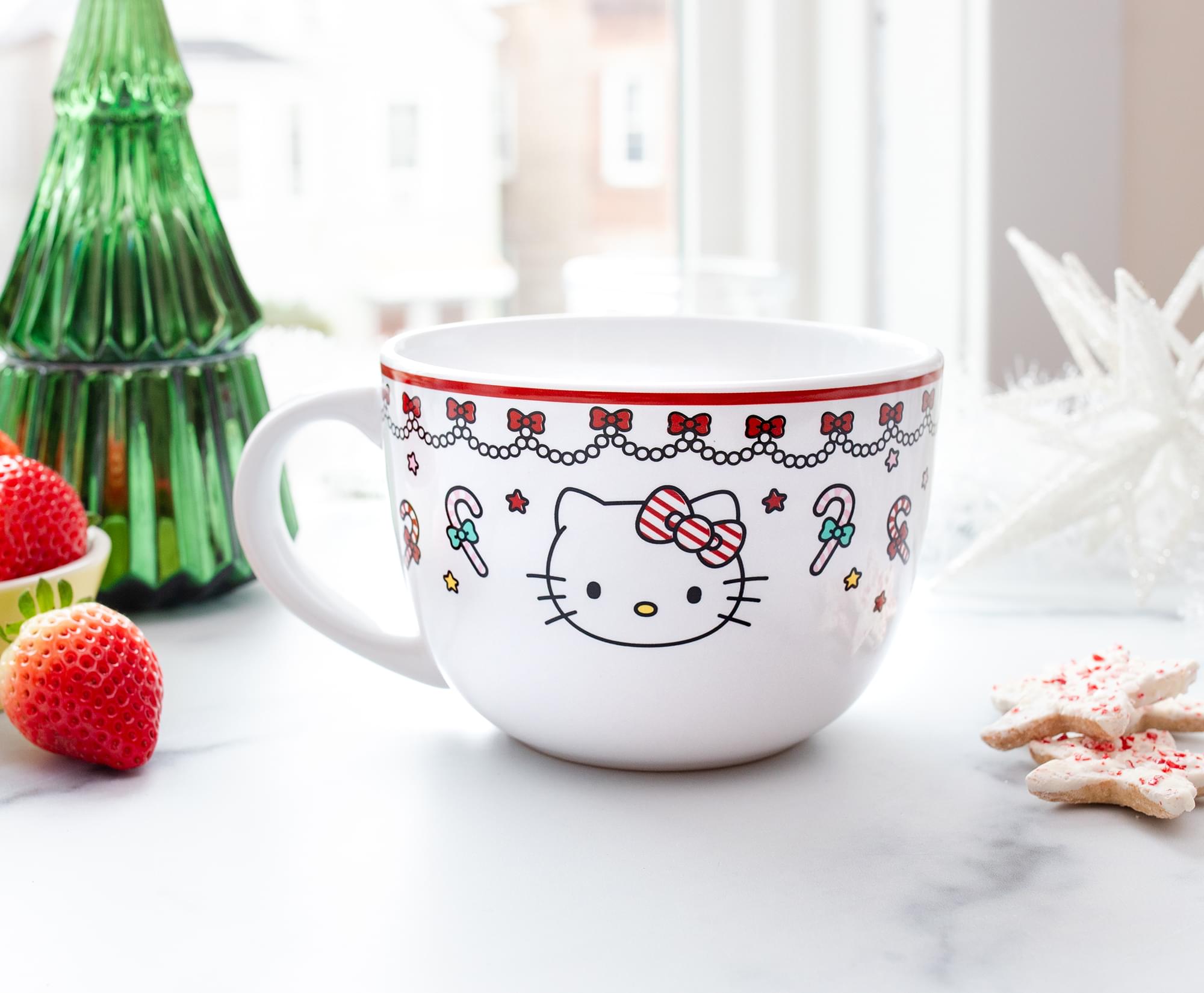 Sanrio Hello Kitty Holiday Ceramic Soup Mug - 24 Ounce Delight