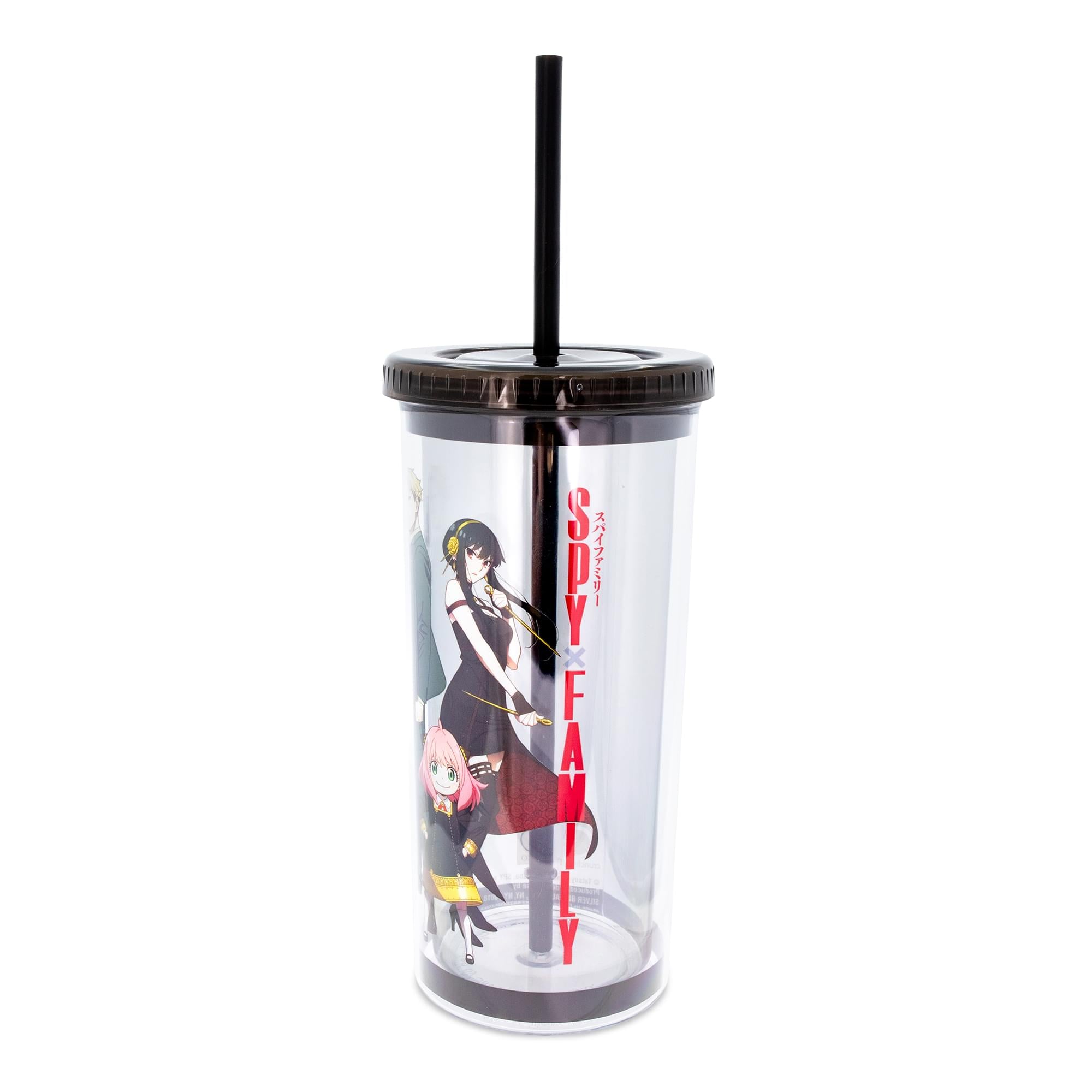 Spy X Family Trio 20-Ounce Plastic Cold Cup with Lid and Straw