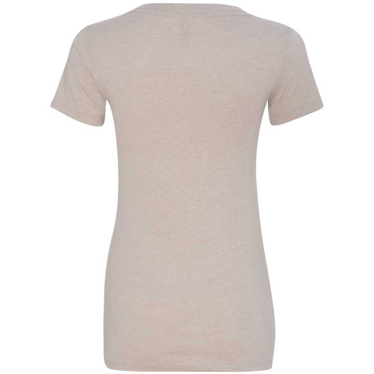 Elevate Your Style with Next Level Women's Sand CVC Deep V Tee