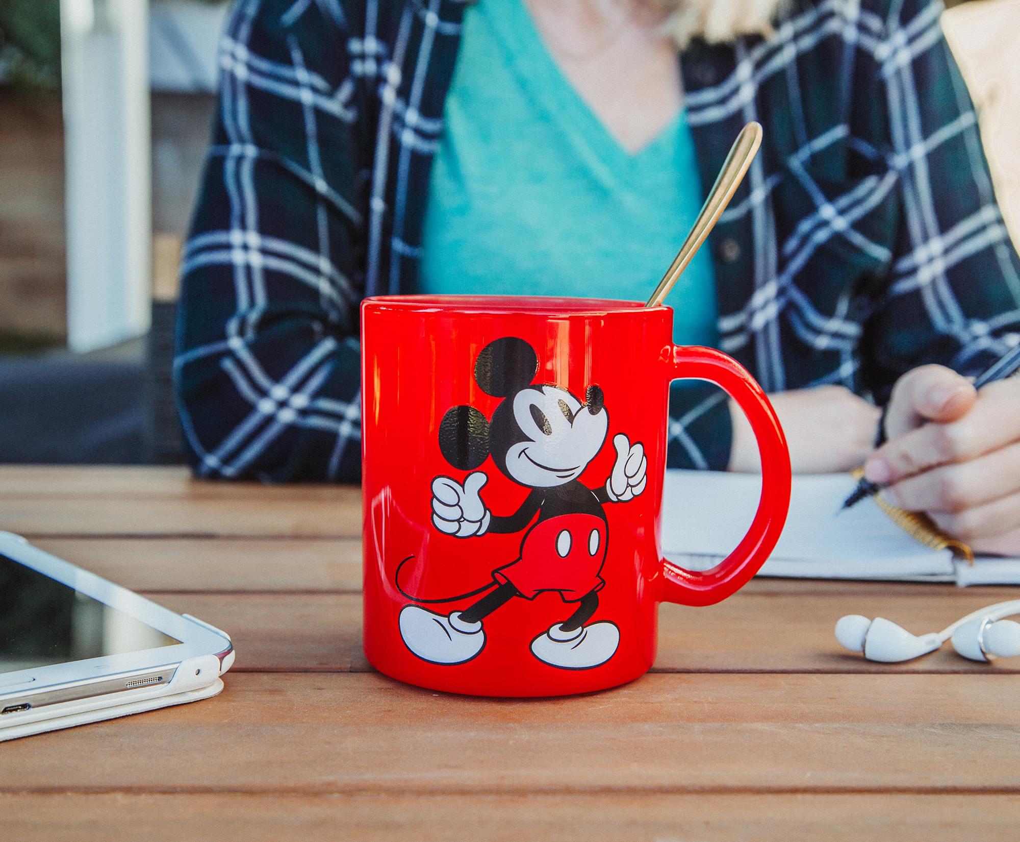 Disney Mickey Mouse Thumbs - Up 18 - Ounce Glass Coffee Mug