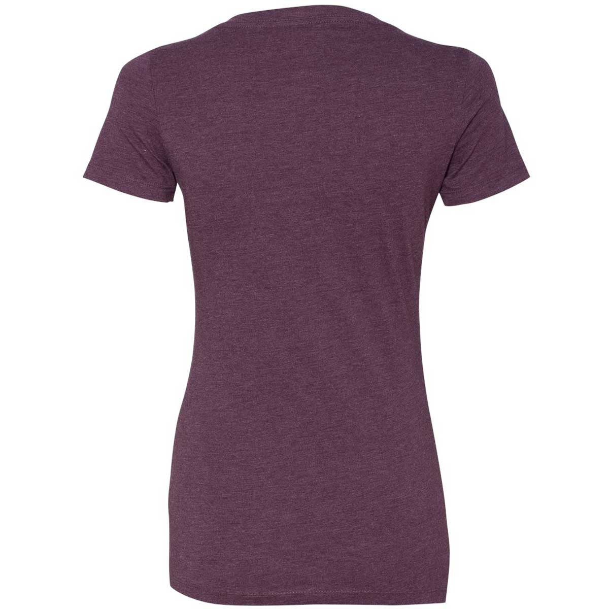 Elevate Your Style with Next Level Women's Plum CVC Deep V Tee