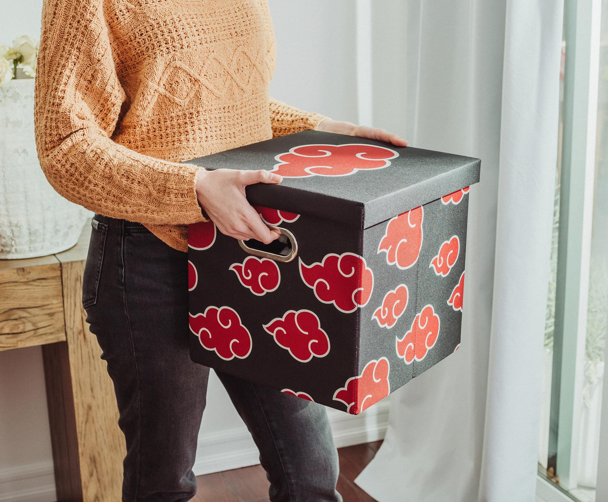 Naruto Shippuden Akatsuki-Inspired 13-Inch Storage Bin with Lid