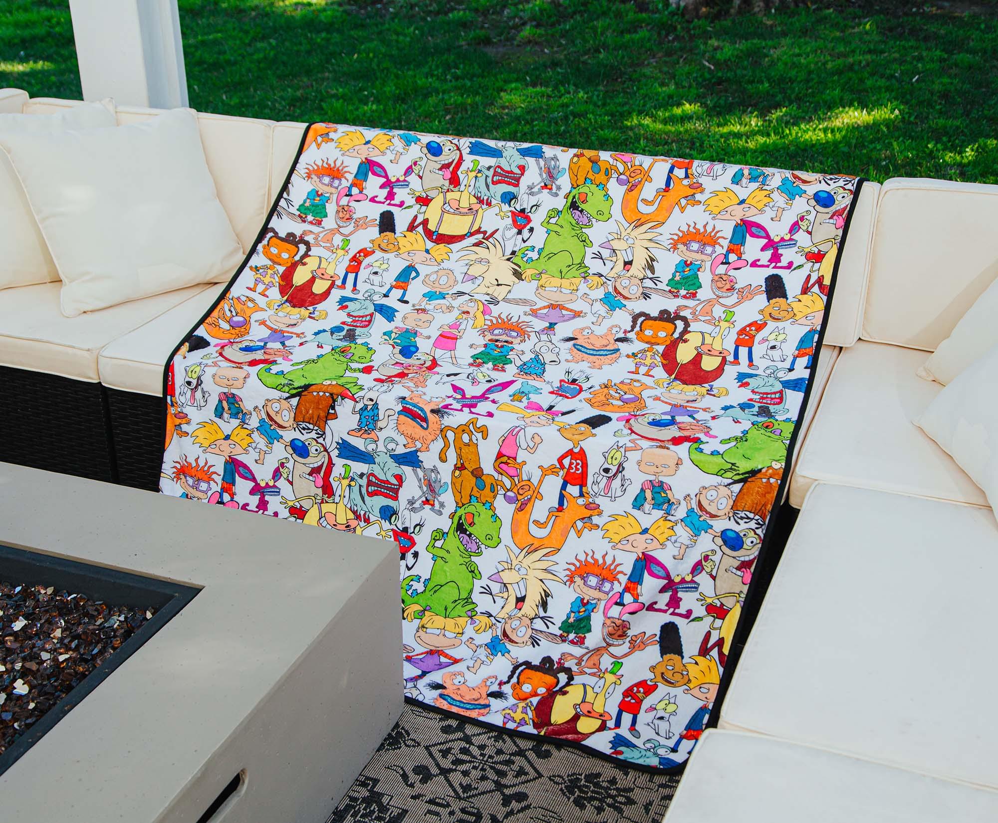 Nickelodeon Classic Cartoons Fleece Throw Blanket - 45x60 Inches