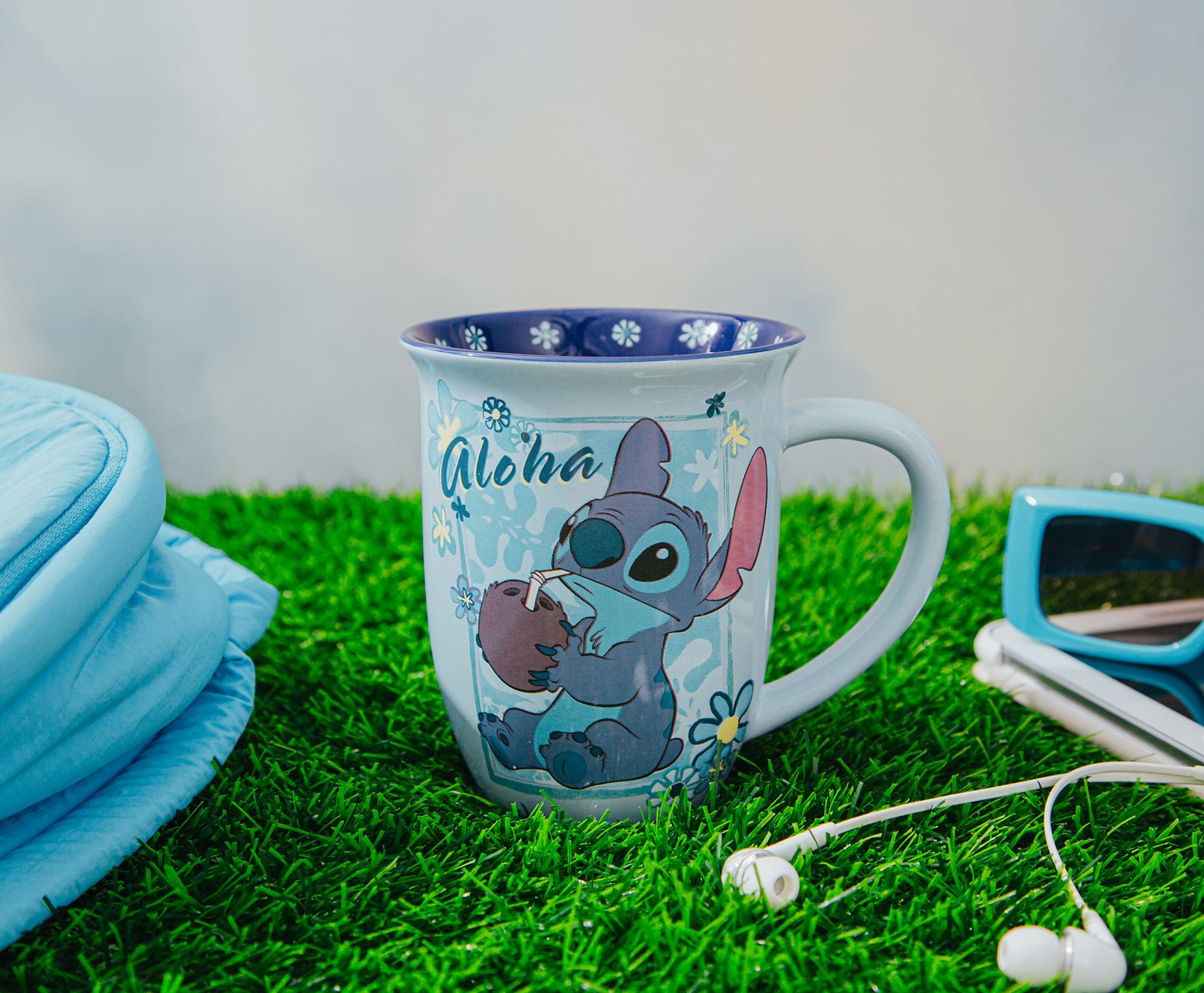 Disney Lilo & Stitch Aloha Ceramic Latte Mug - 16 Oz Delight