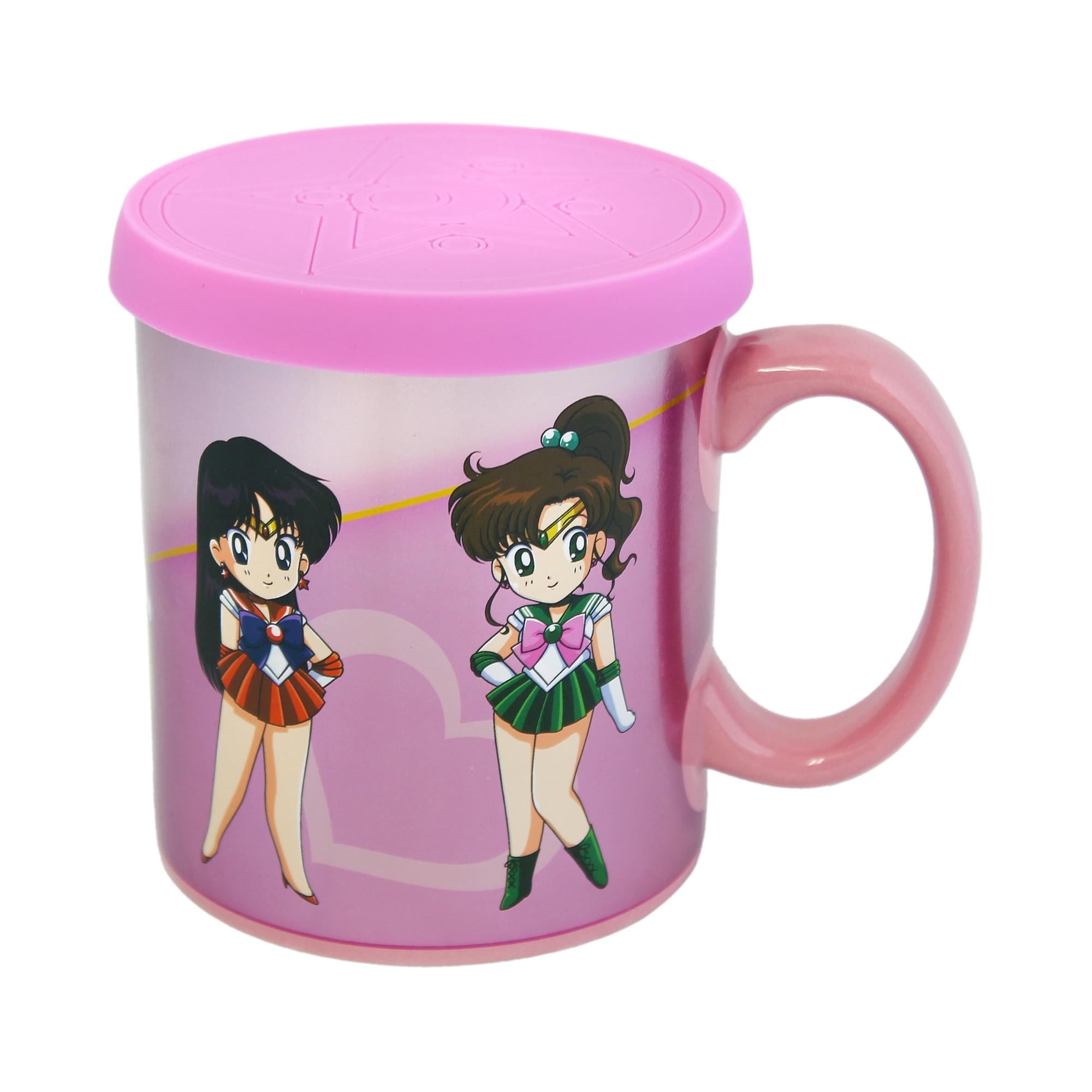 Chic Sailor Moon-Inspired 16 Ounce Ceramic Mug with Lid