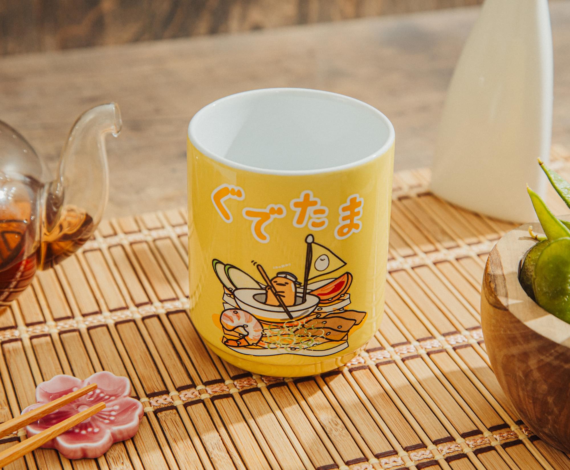 Sanrio Gudetama Sailing Ramen Ceramic Tea Cup - 9 Ounce Delight