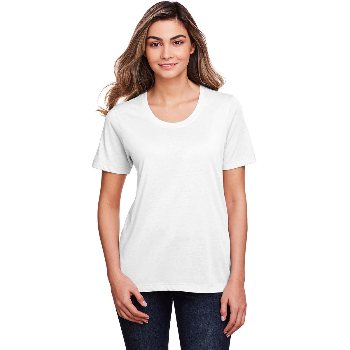 Core 365 Women's White Fusion ChromaSoft Performance T-Shirt - Your On-the-Go Essential