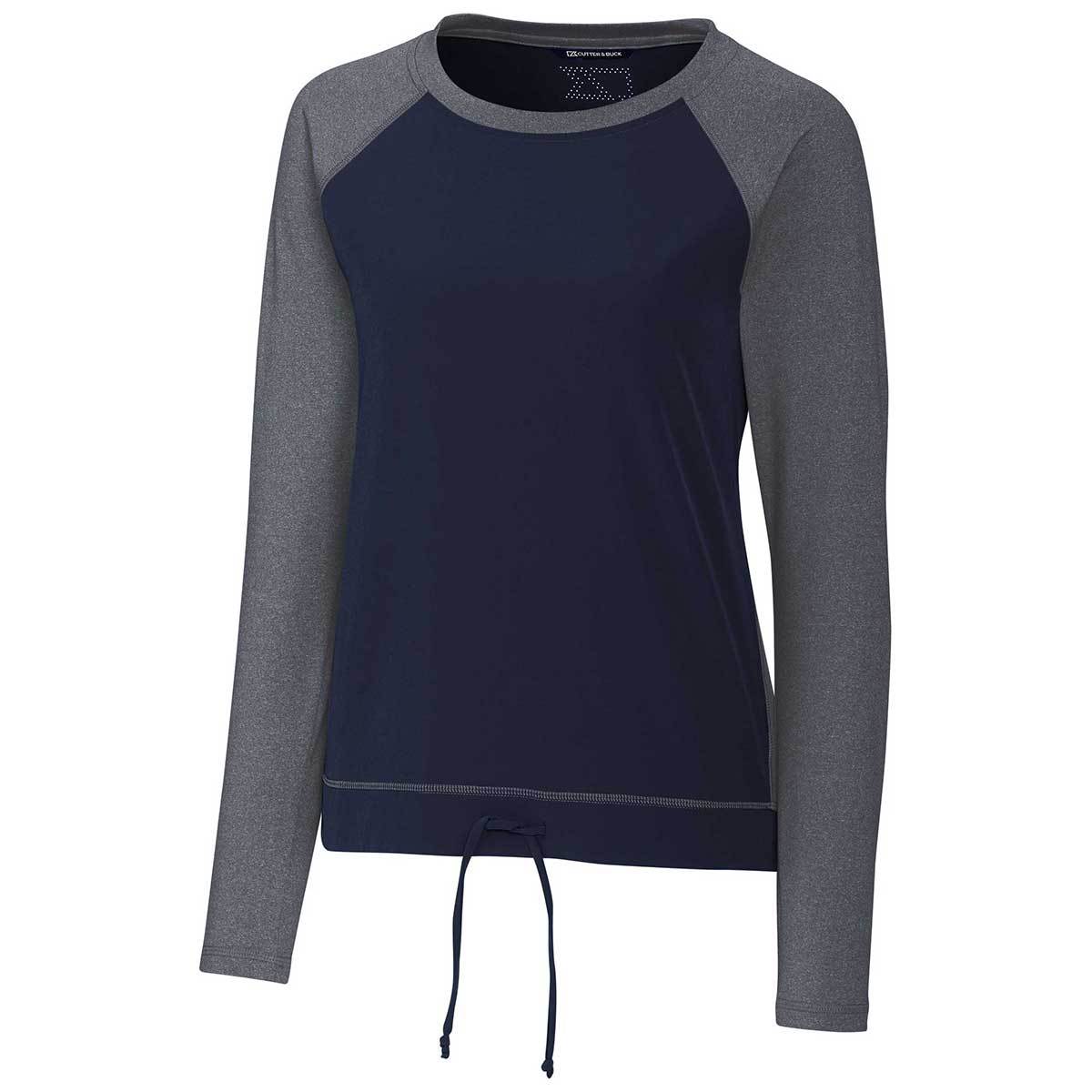 Cutter & Buck Women's Liberty Navy Hybrid Long Sleeve Top - Make Your Team Stand Out