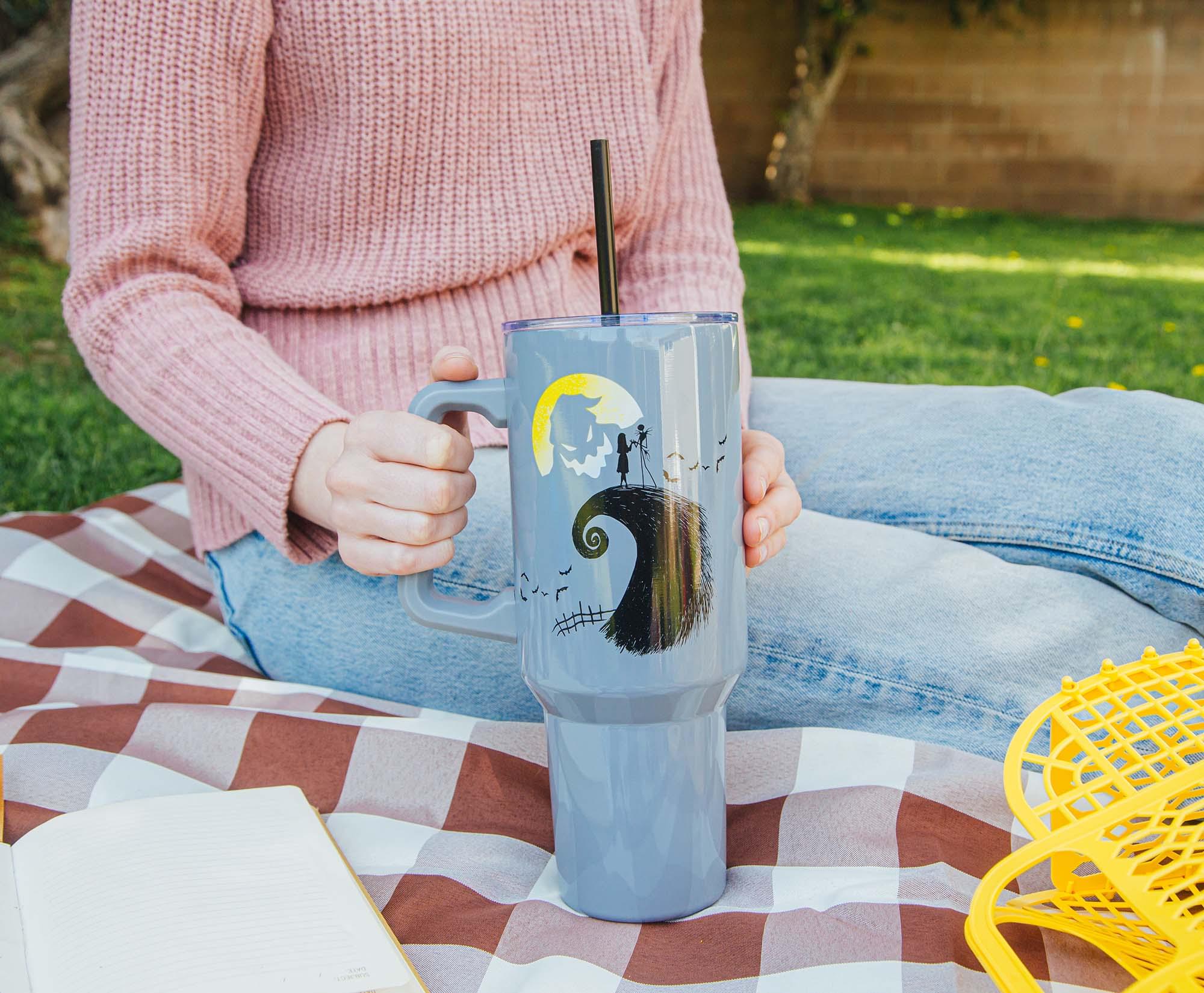 Disney's Tim Burton's The Nightmare Before Christmas Spiral Hill Stainless Steel Tumbler
