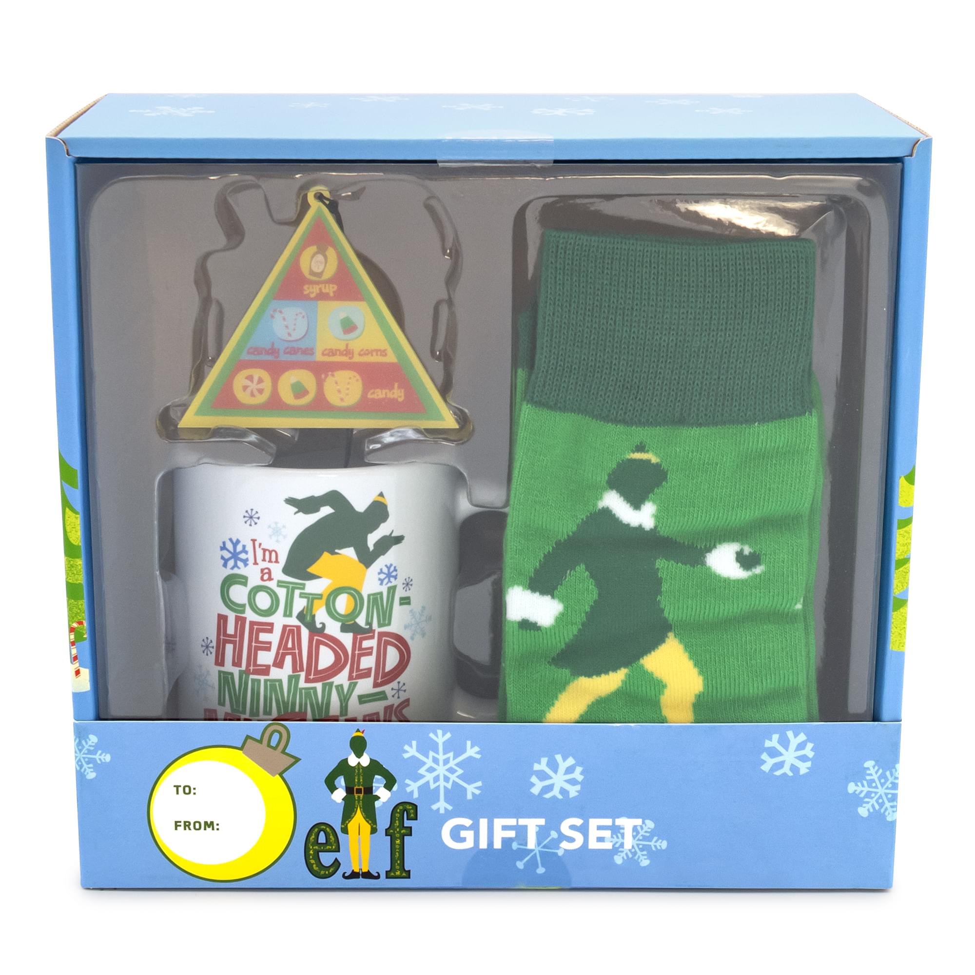 Enchanting Elf Gift Bundle: Mug, Socks, and Ornament