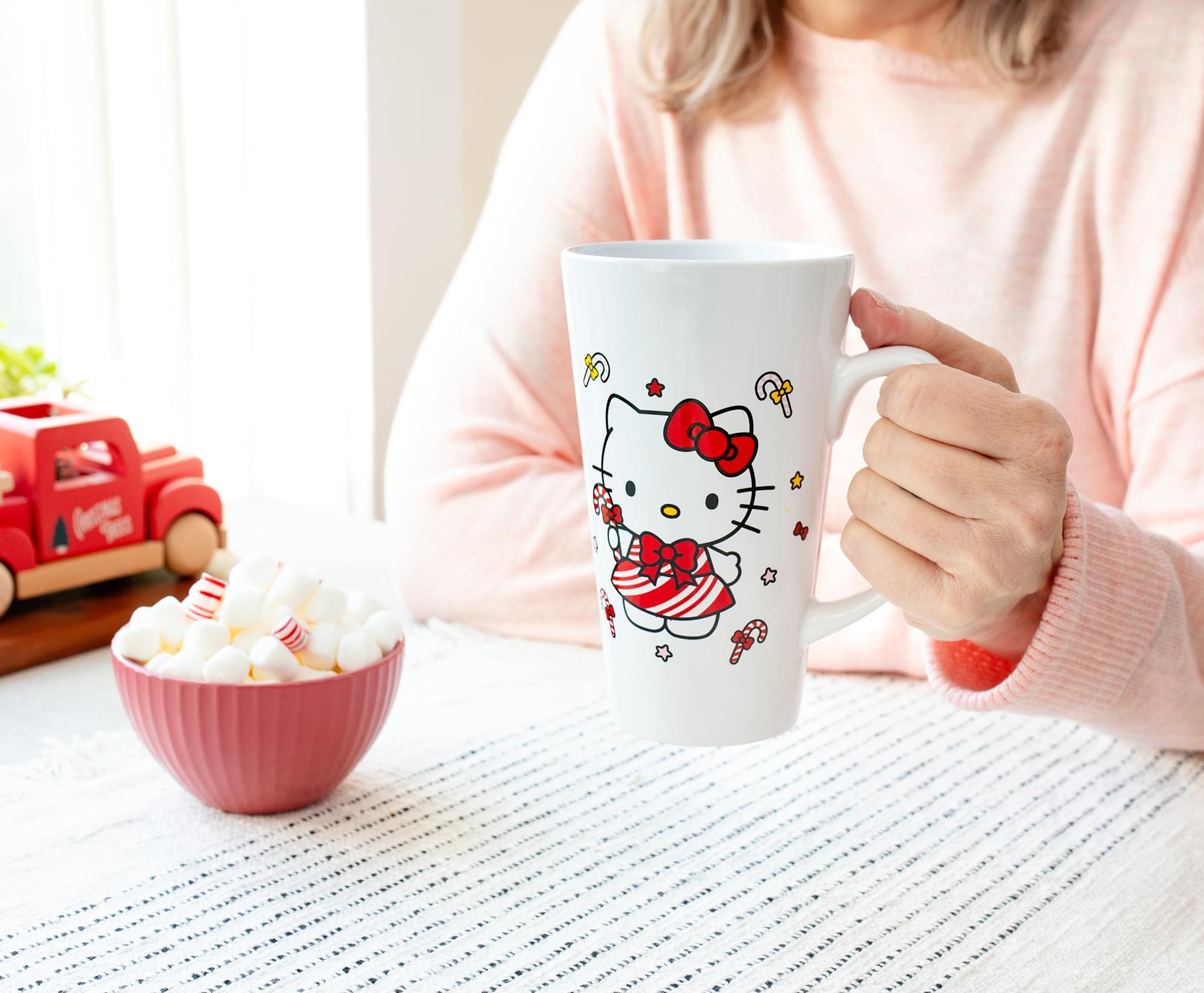 Sanrio Hello Kitty Holiday Ceramic Latte Mug - 16 Ounce