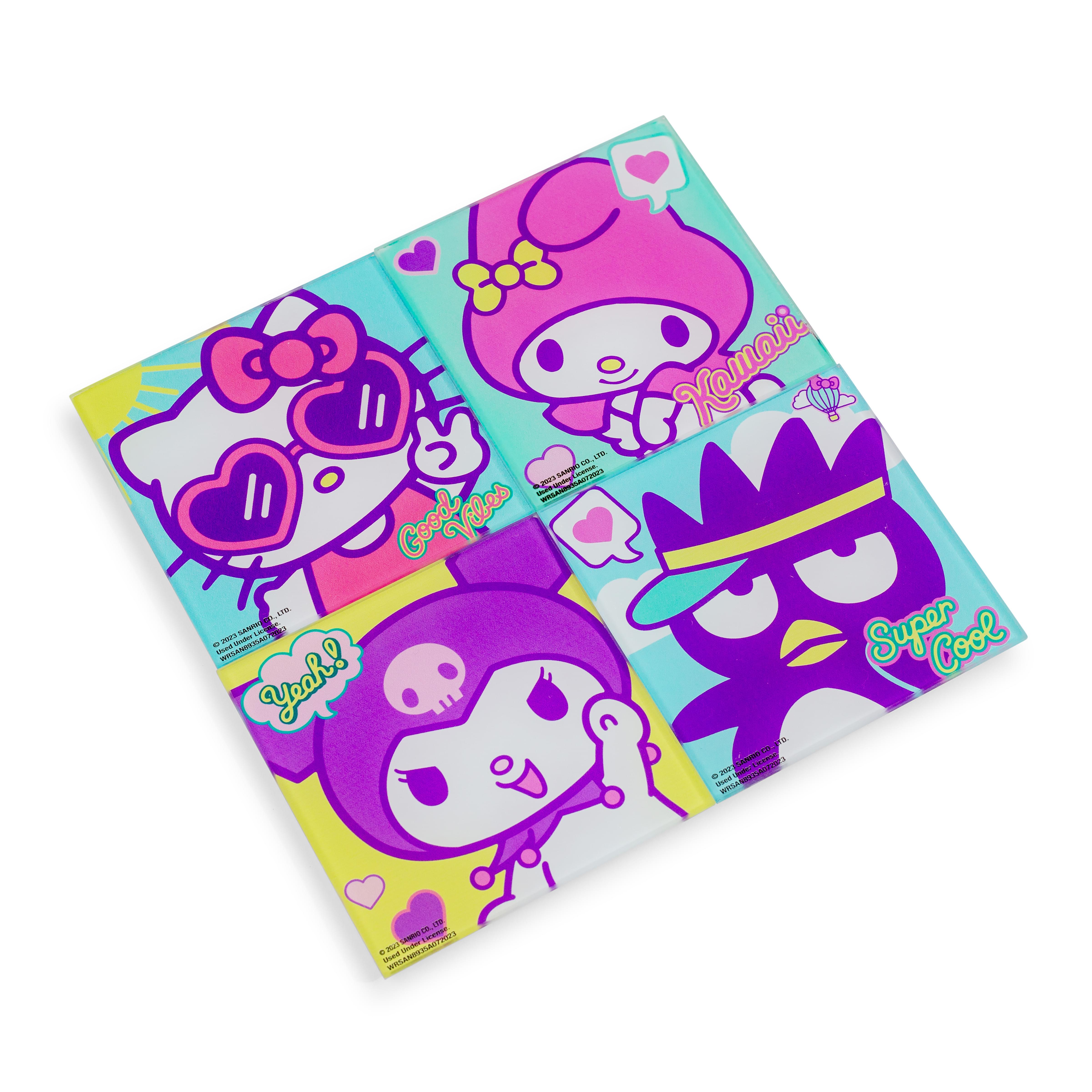 Sanrio's Enchanting Hello Kitty & Friends Glass Coaster Set - 4 Piece