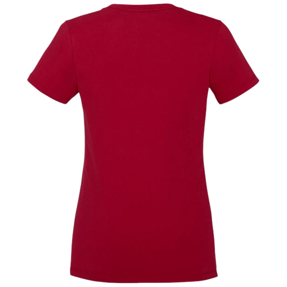 Elevate Women's Stylish Red Vintage Eco Short Sleeve Tee