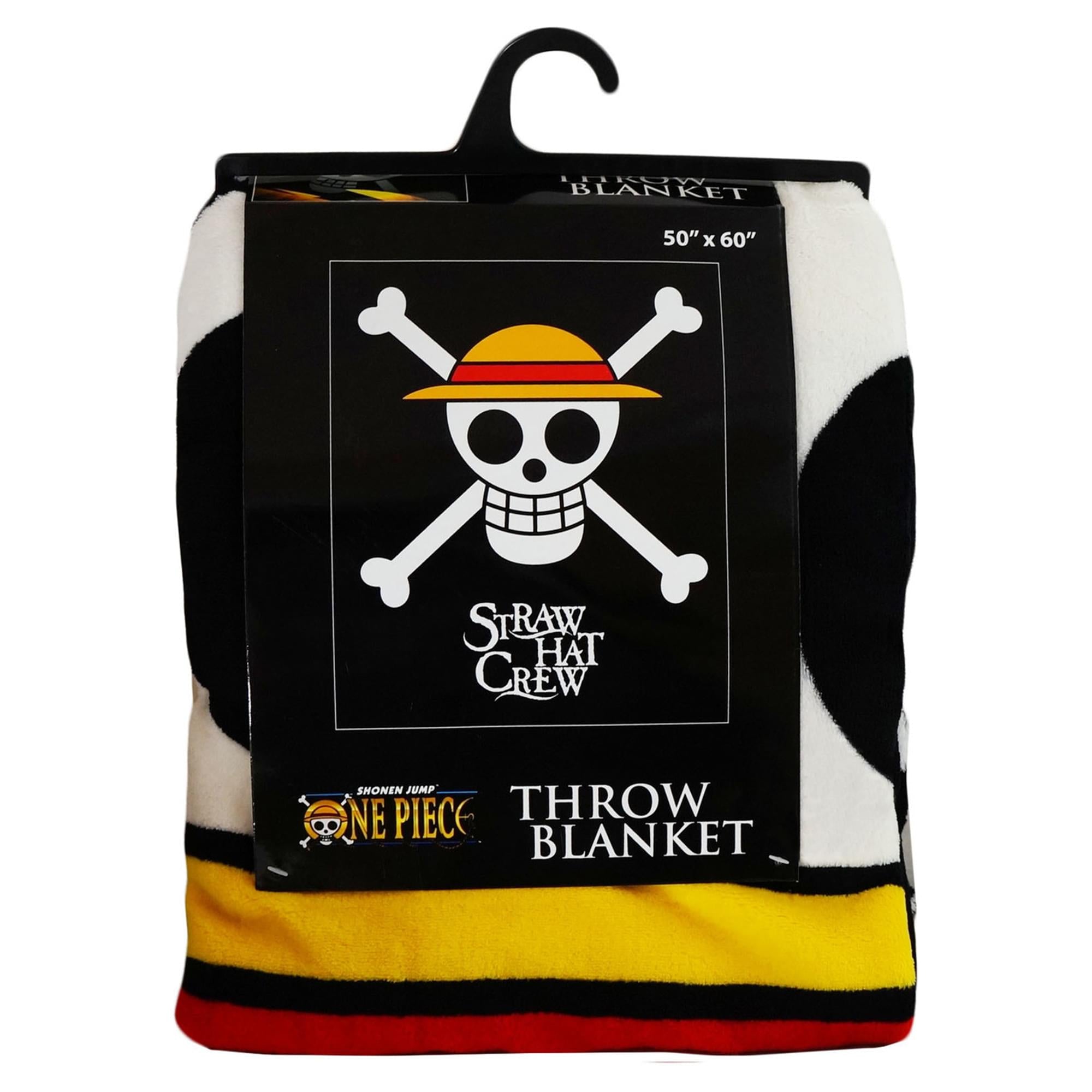 One Piece Straw Hat Pirates 22x17-Inch Skull Logo Ultra-Soft & Cozy Blanket