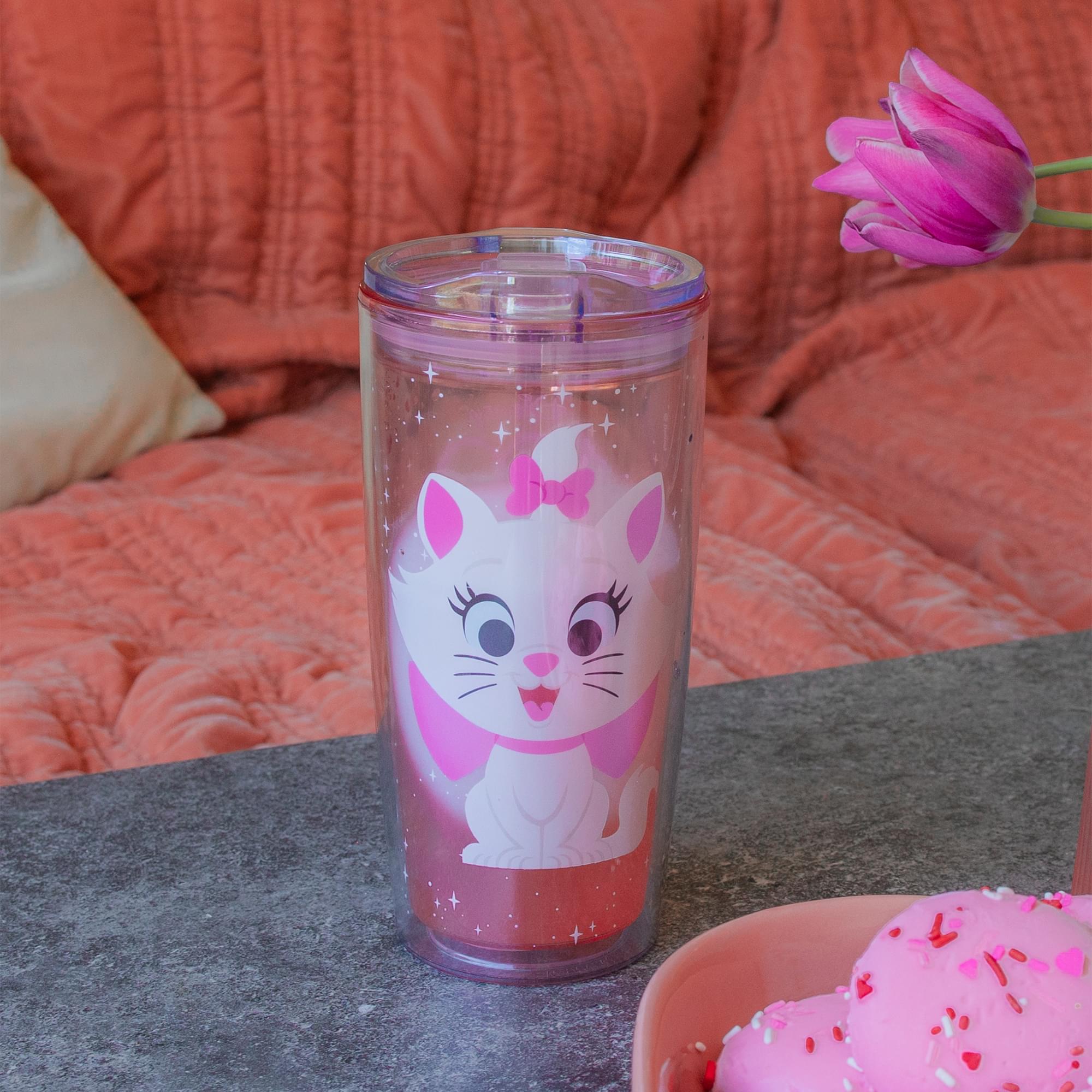 Disney 100 Marie The Aristocats Plastic Travel Tumbler - 20 Oz