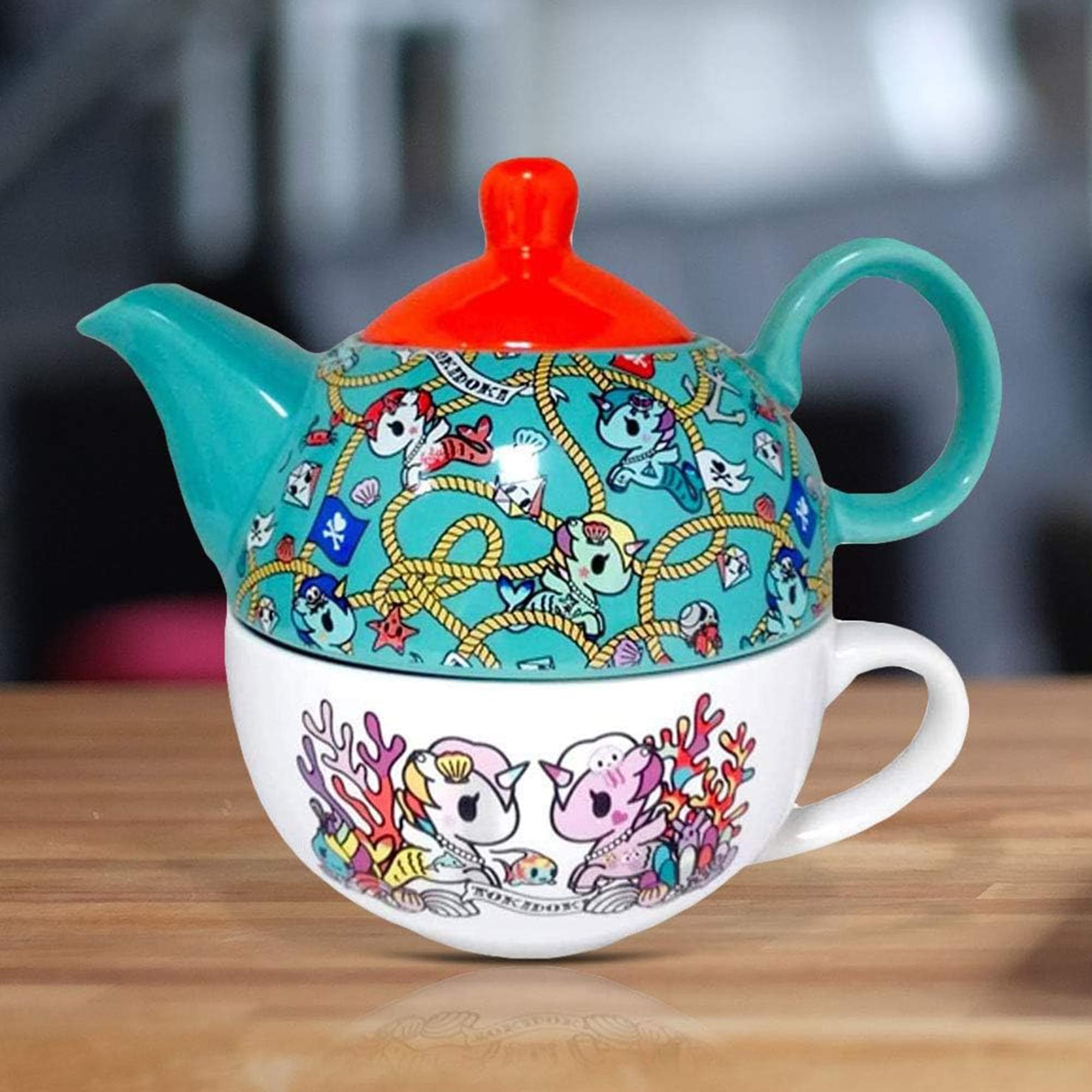 Tokidoki 11oz Ceramic Teapot & 9oz Mug Set - A Fun and Stylish Beverage Companion