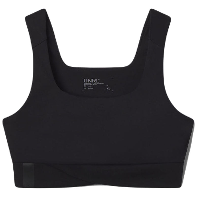 UNRL Women's Stylish Black Performa Longline Logo Bra