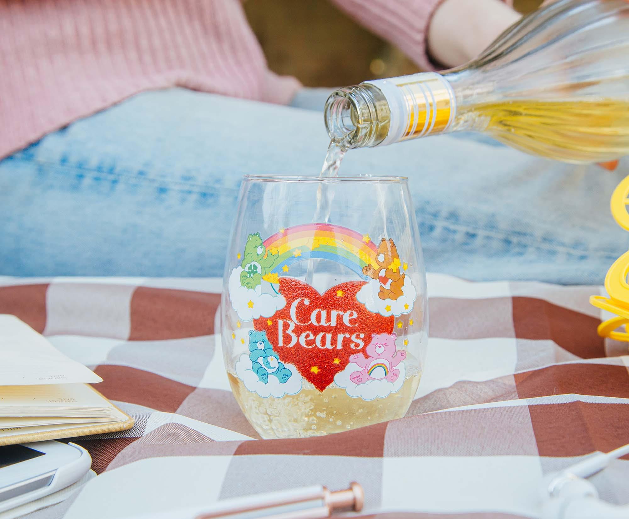 Care Bears Rainbow Heart Logo 20 - Ounce Stemless Wine Glass