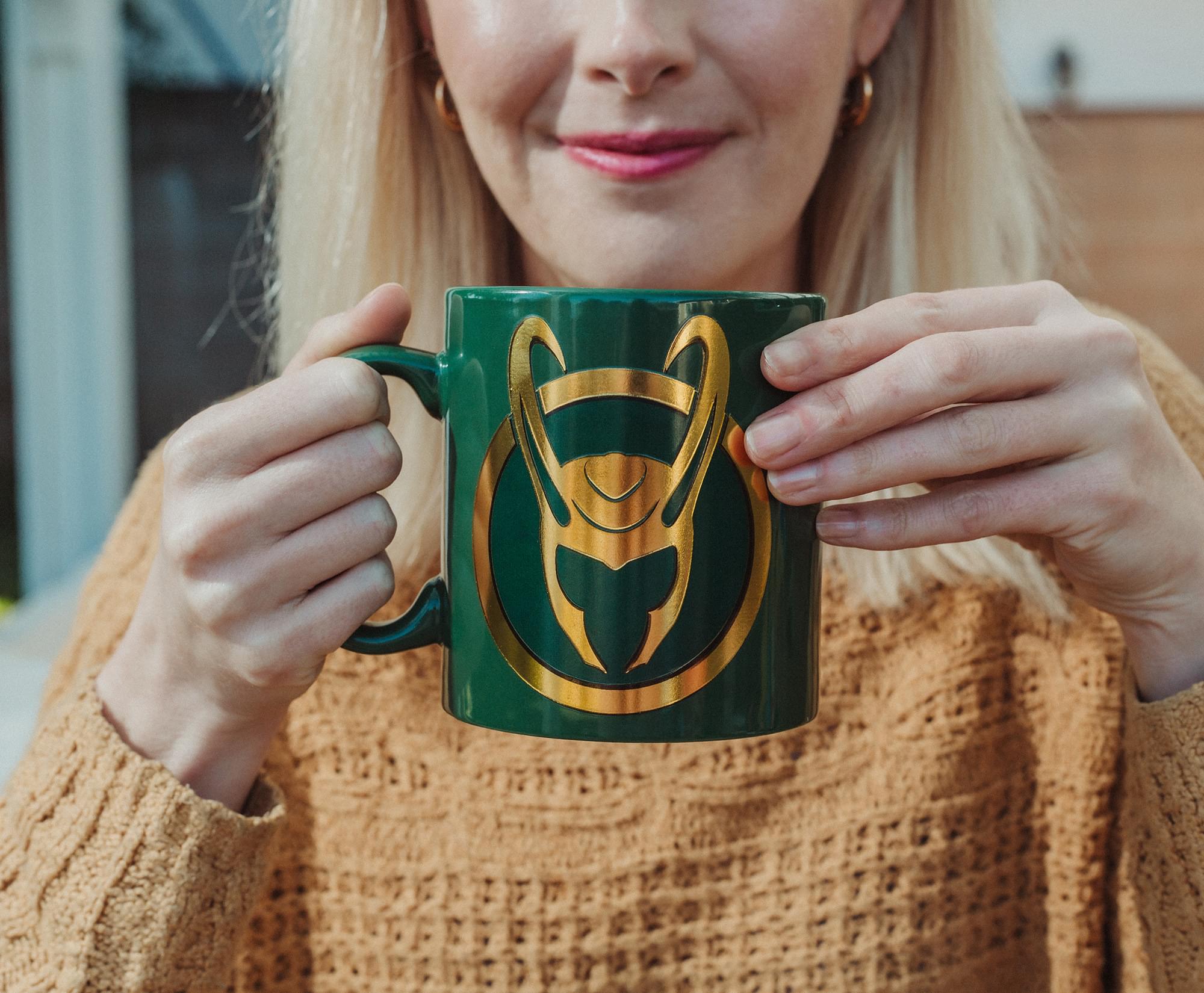 Loki-Inspired Foil Embossed Ceramic Mug - 20 Oz