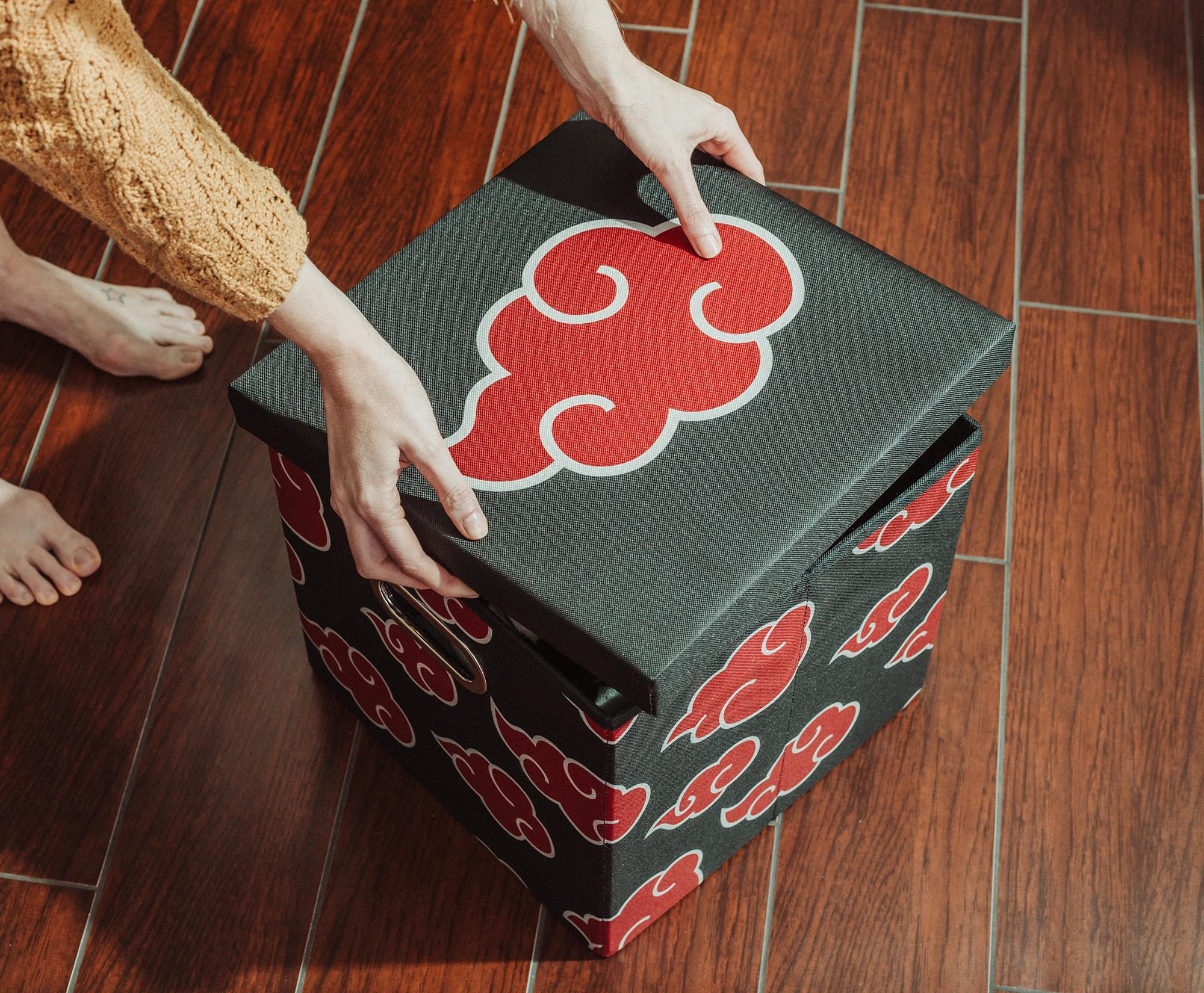 Naruto Shippuden Akatsuki-Inspired 13-Inch Storage Bin with Lid
