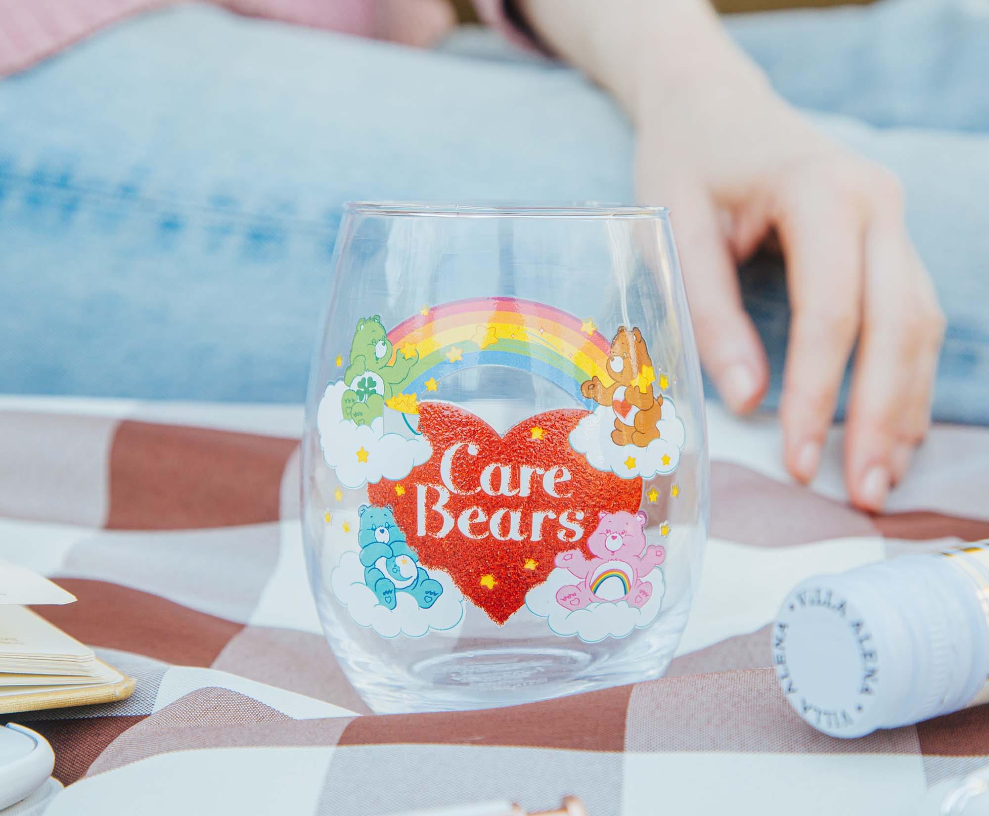 Care Bears Rainbow Heart Logo 20 - Ounce Stemless Wine Glass