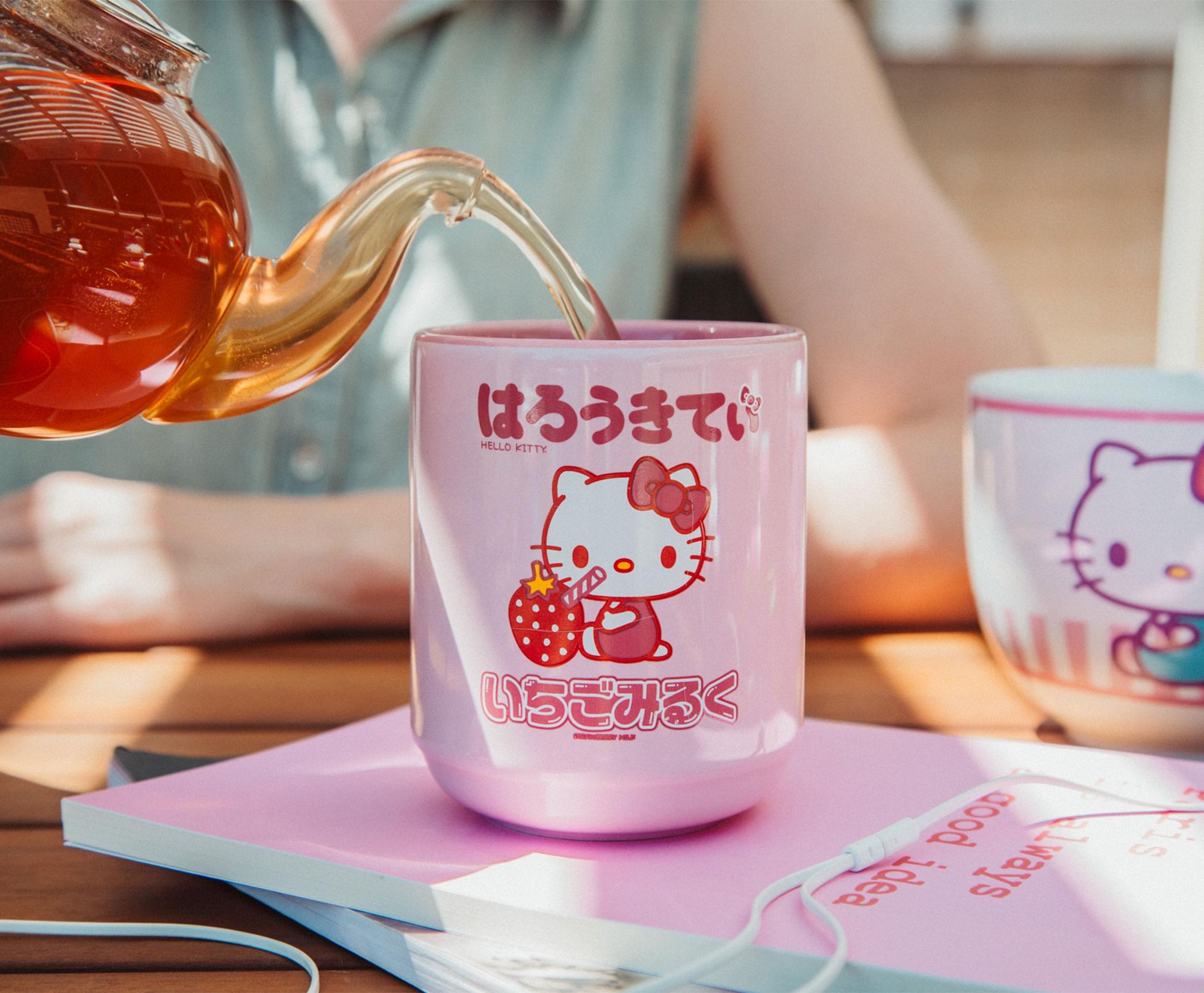 Sanrio Hello Kitty Strawberry Milk Asian Ceramic Delight Tea Cup - 9 Ounce