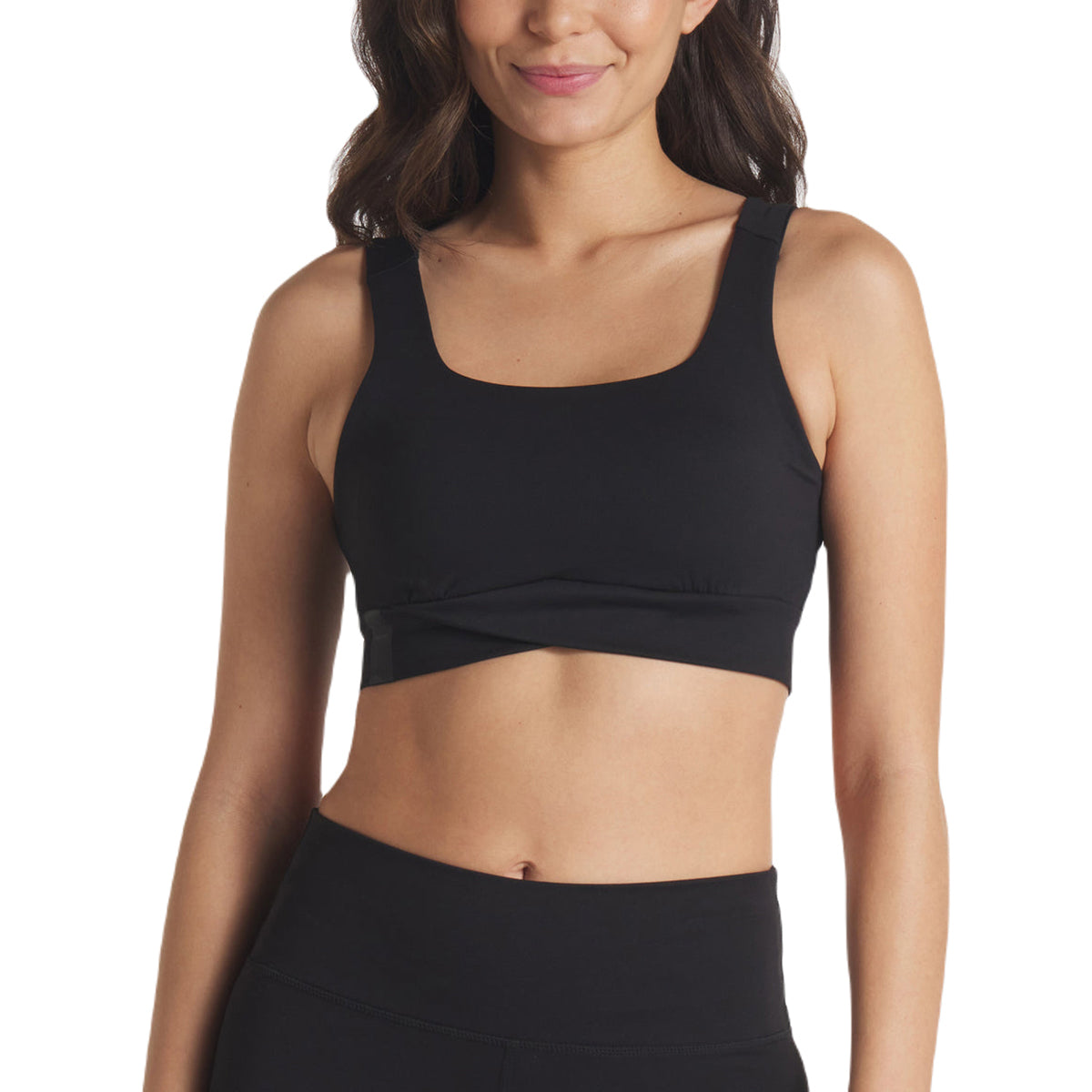 UNRL Women's Stylish Black Performa Longline Logo Bra