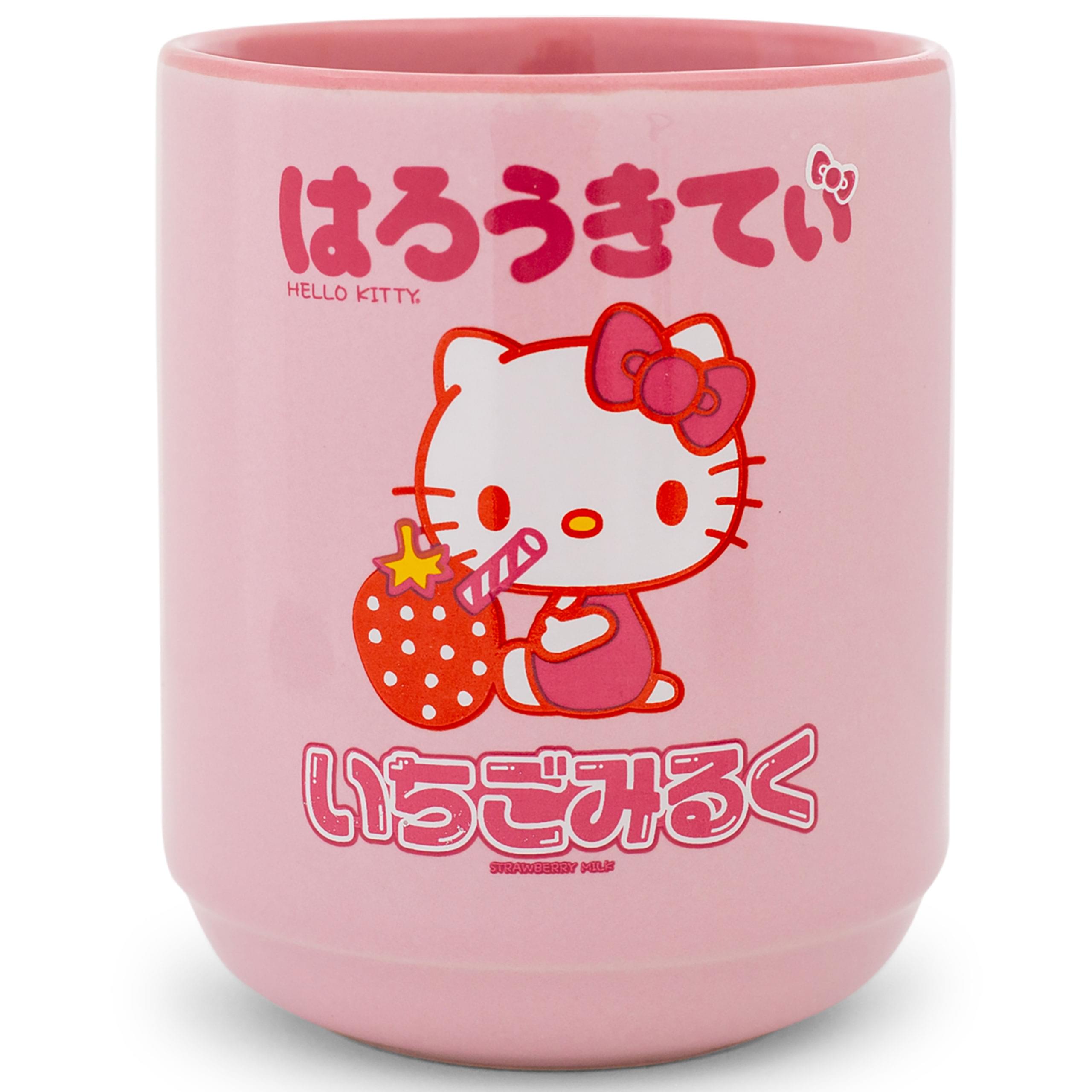 Sanrio Hello Kitty Strawberry Milk Asian Ceramic Delight Tea Cup - 9 Ounce