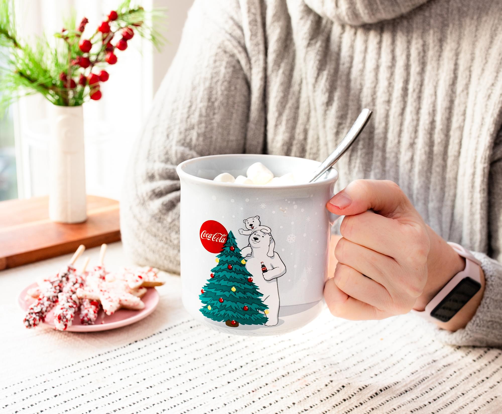 Coca-Cola Holiday Polar Bears Ceramic Mug - 20 Oz
