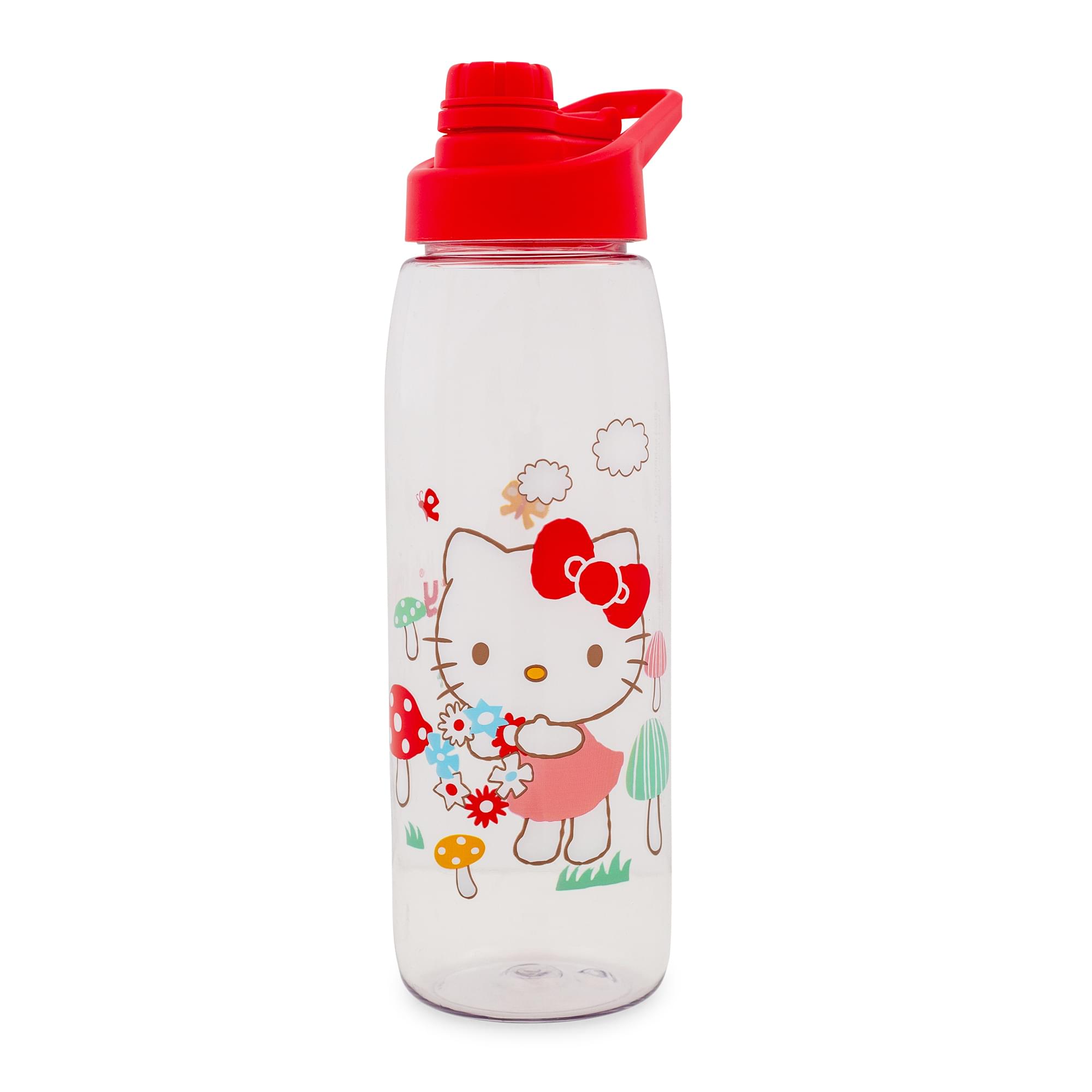 Sanrio Hello Kitty Mushroom-Print Water Bottle - 28 Ounce