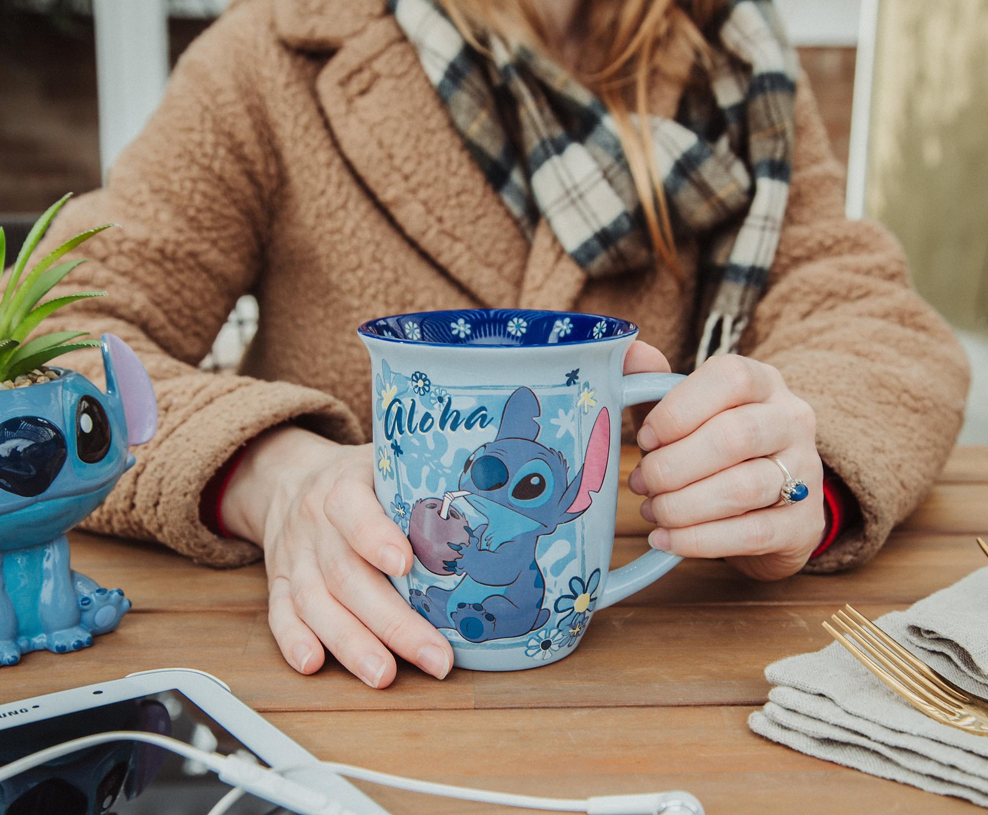 Disney Lilo & Stitch Aloha Ceramic Latte Mug - 16 Oz Delight