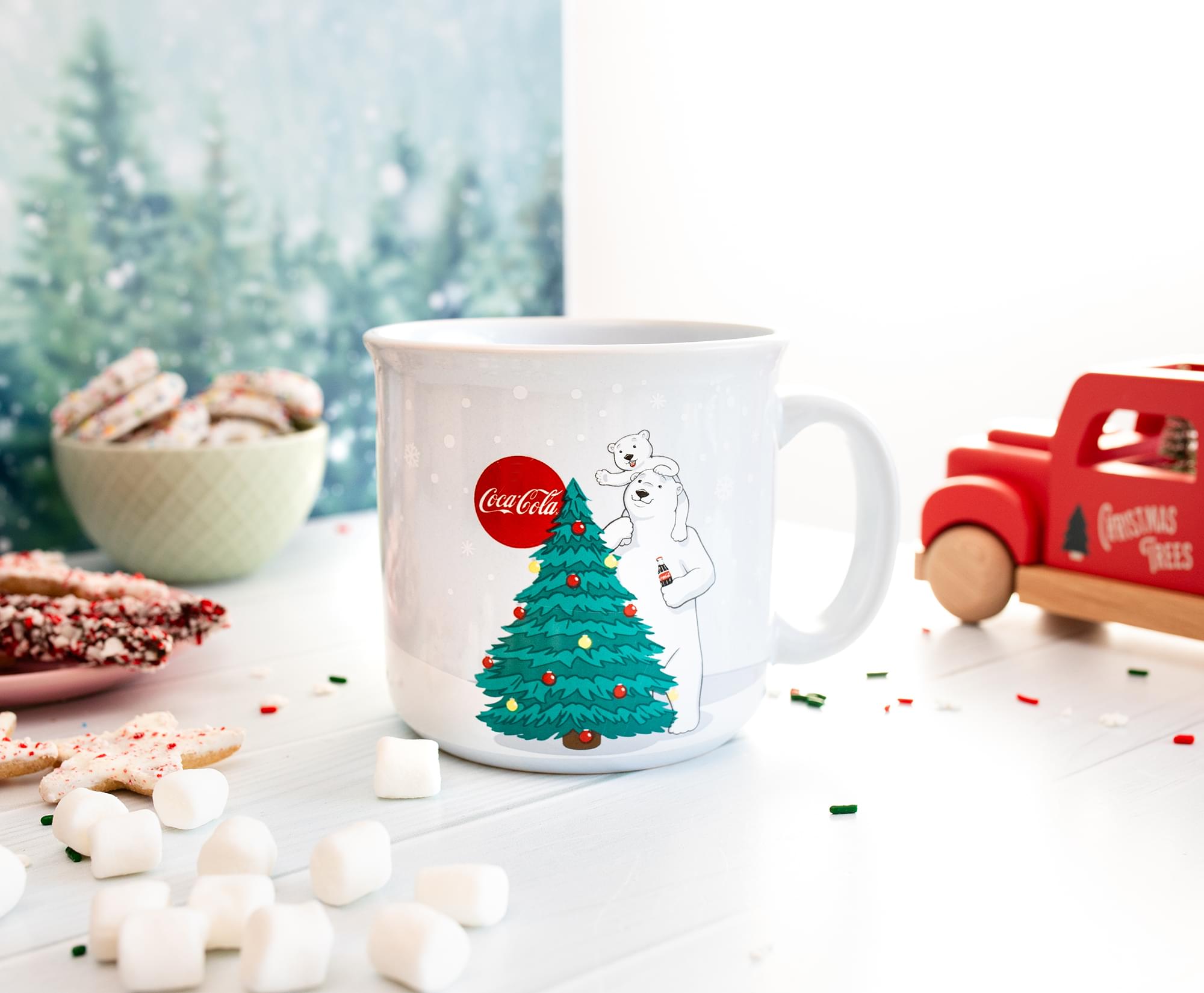 Coca-Cola Holiday Polar Bears Ceramic Mug - 20 Oz