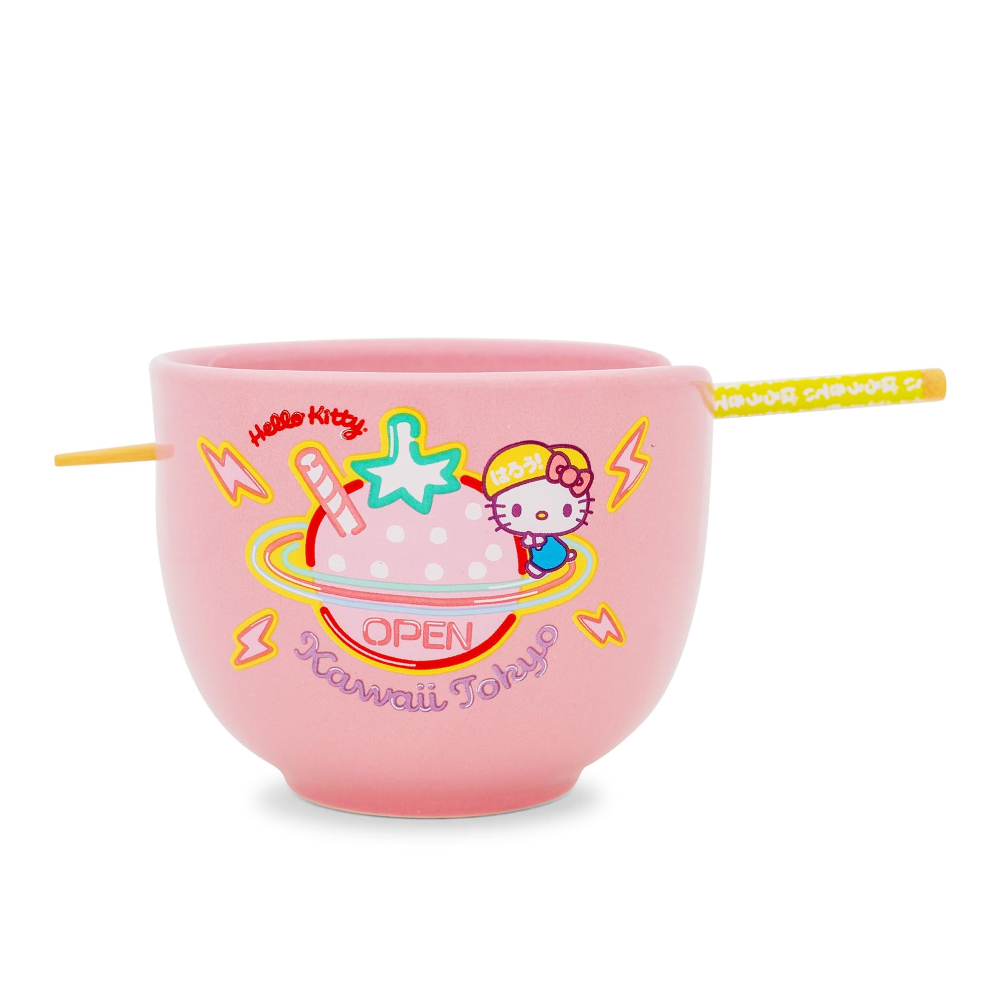 Sanrio's Adorable Hello Kitty Tokyo 20 - Ounce Ramen Bowl & Chopstick Set
