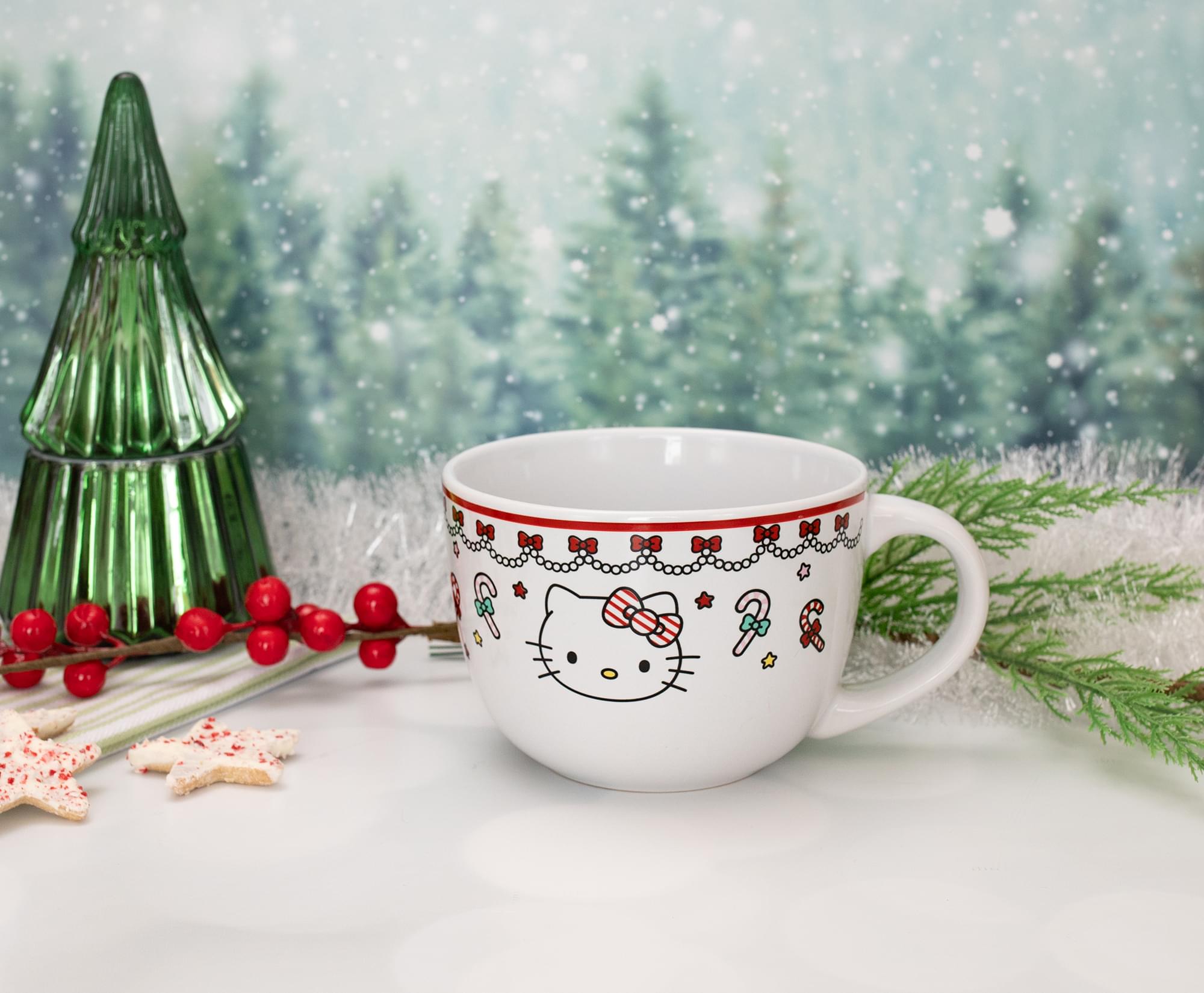 Sanrio Hello Kitty Holiday Ceramic Soup Mug - 24 Ounce Delight