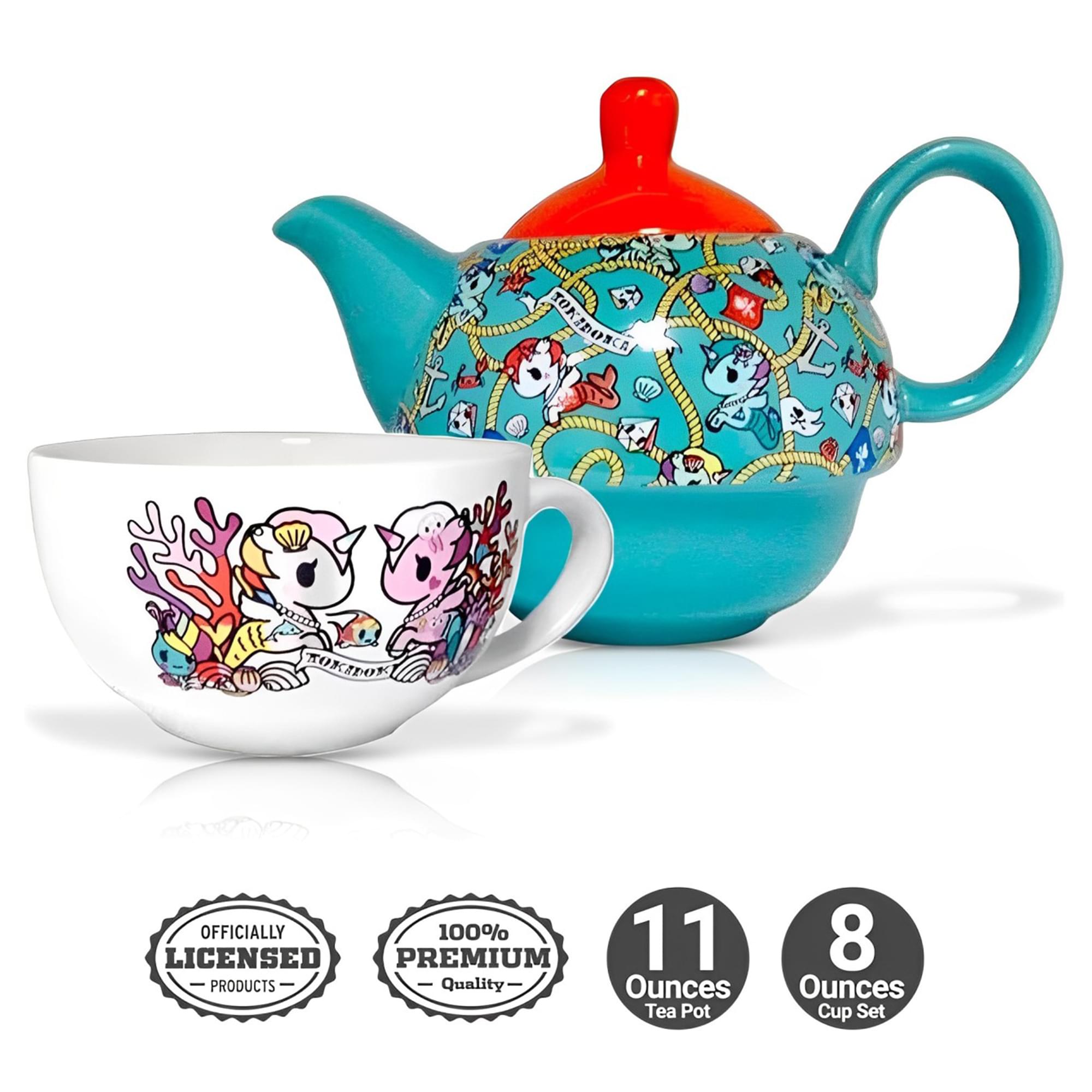 Tokidoki 11oz Ceramic Teapot & 9oz Mug Set - A Fun and Stylish Beverage Companion